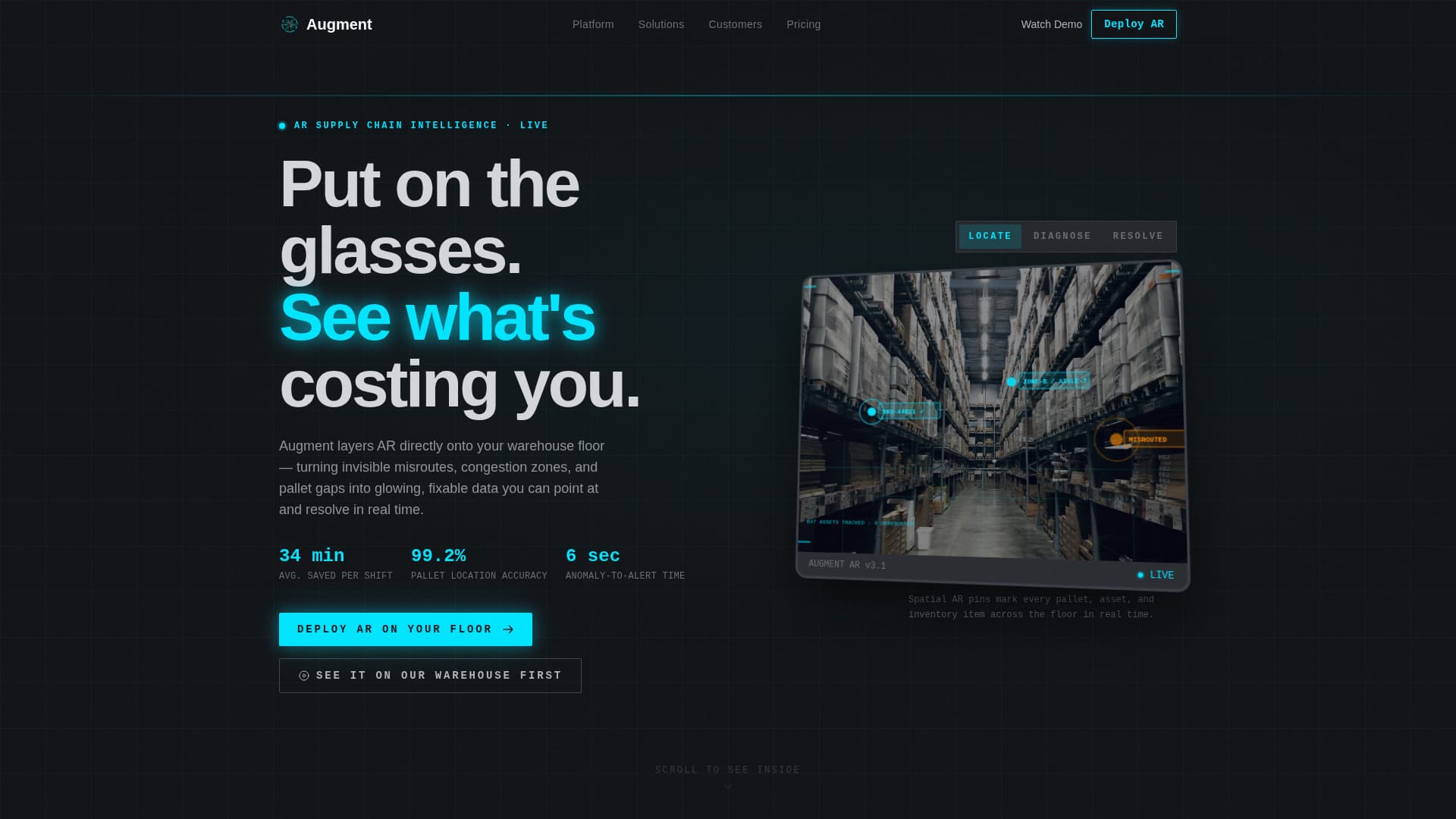 AR-Enhanced Enterprise Software Professional Website Template