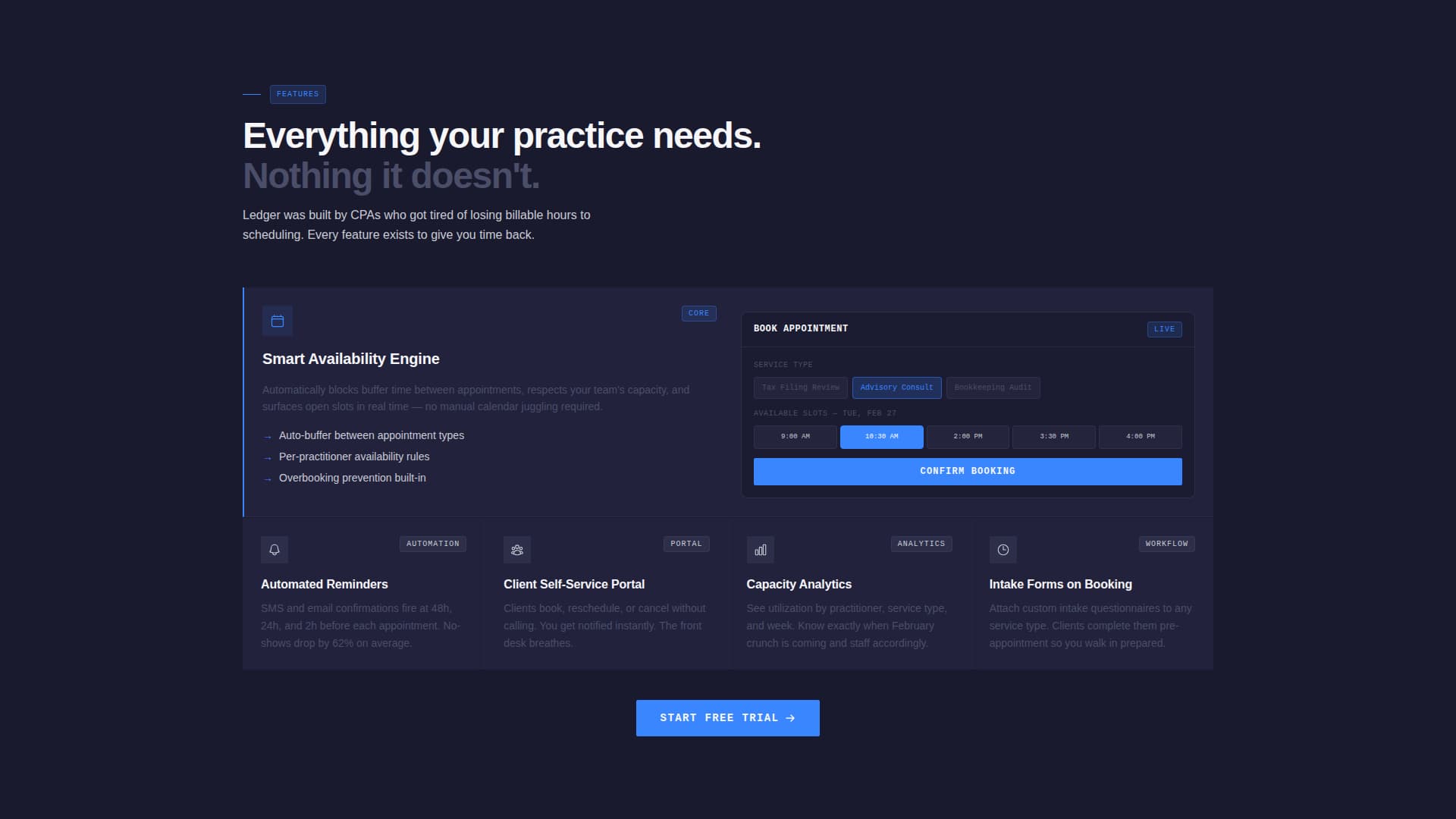 Ledger - Streamlined Accounting Landing Page Template