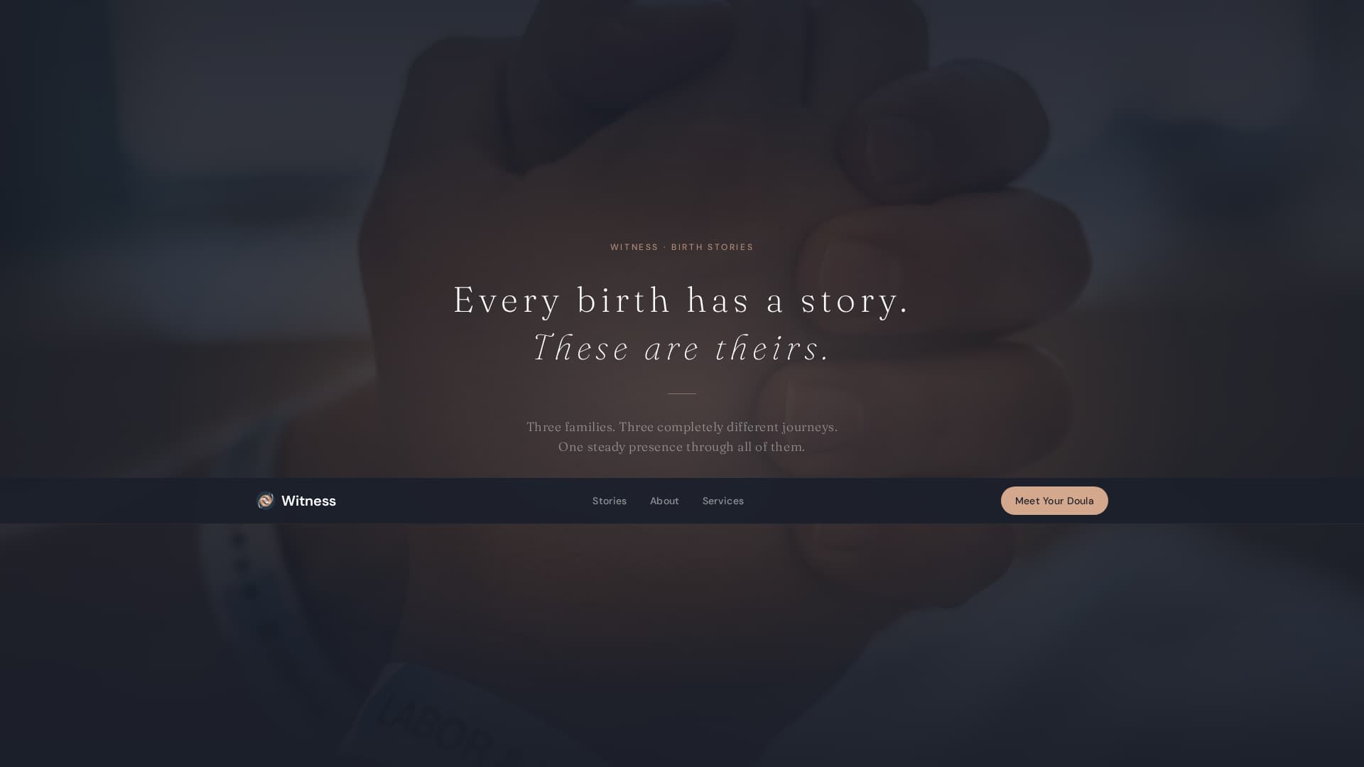 Witness - Trusted Doula Landing Page Template