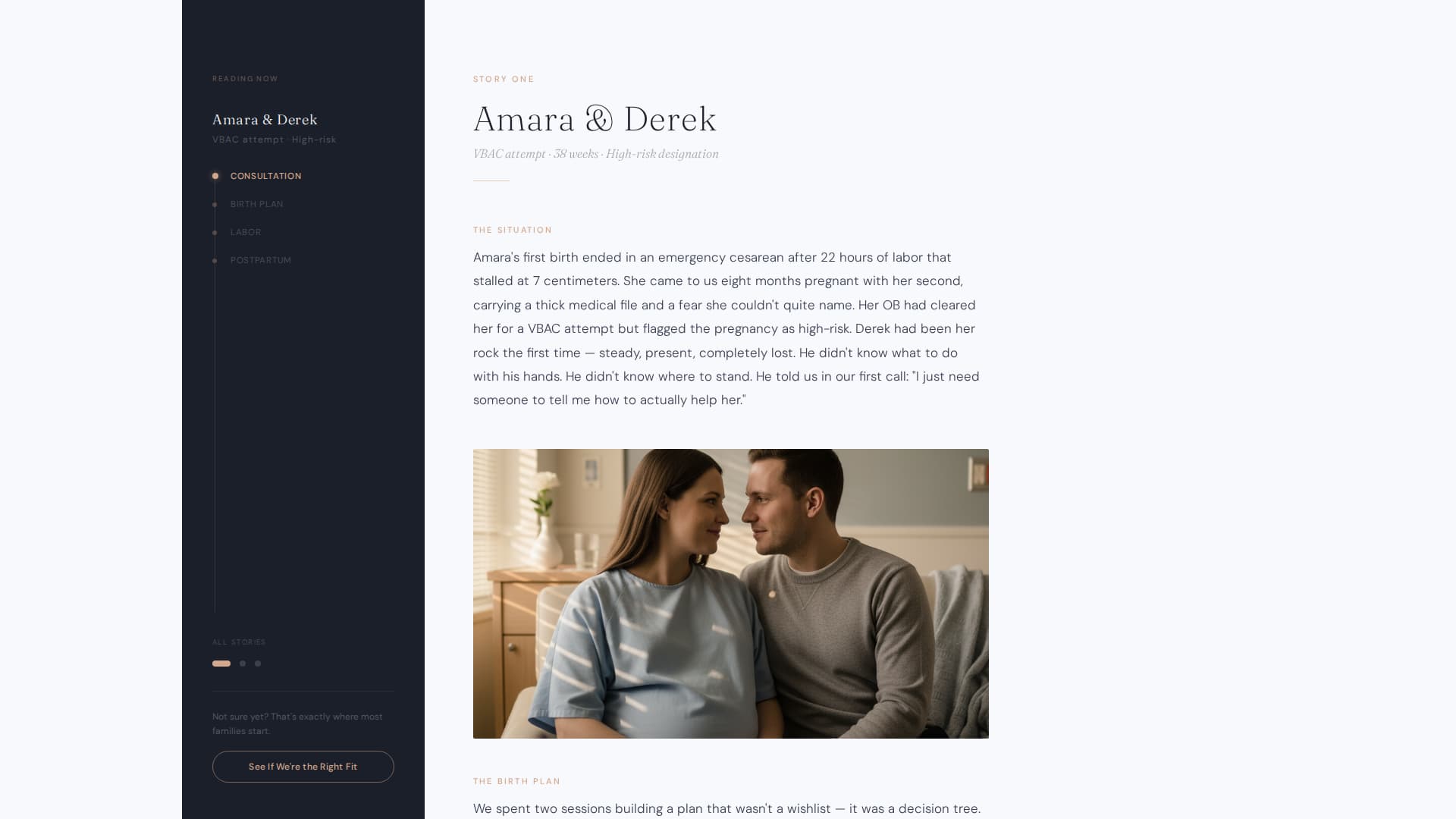 Witness - Trusted Doula Landing Page Template
