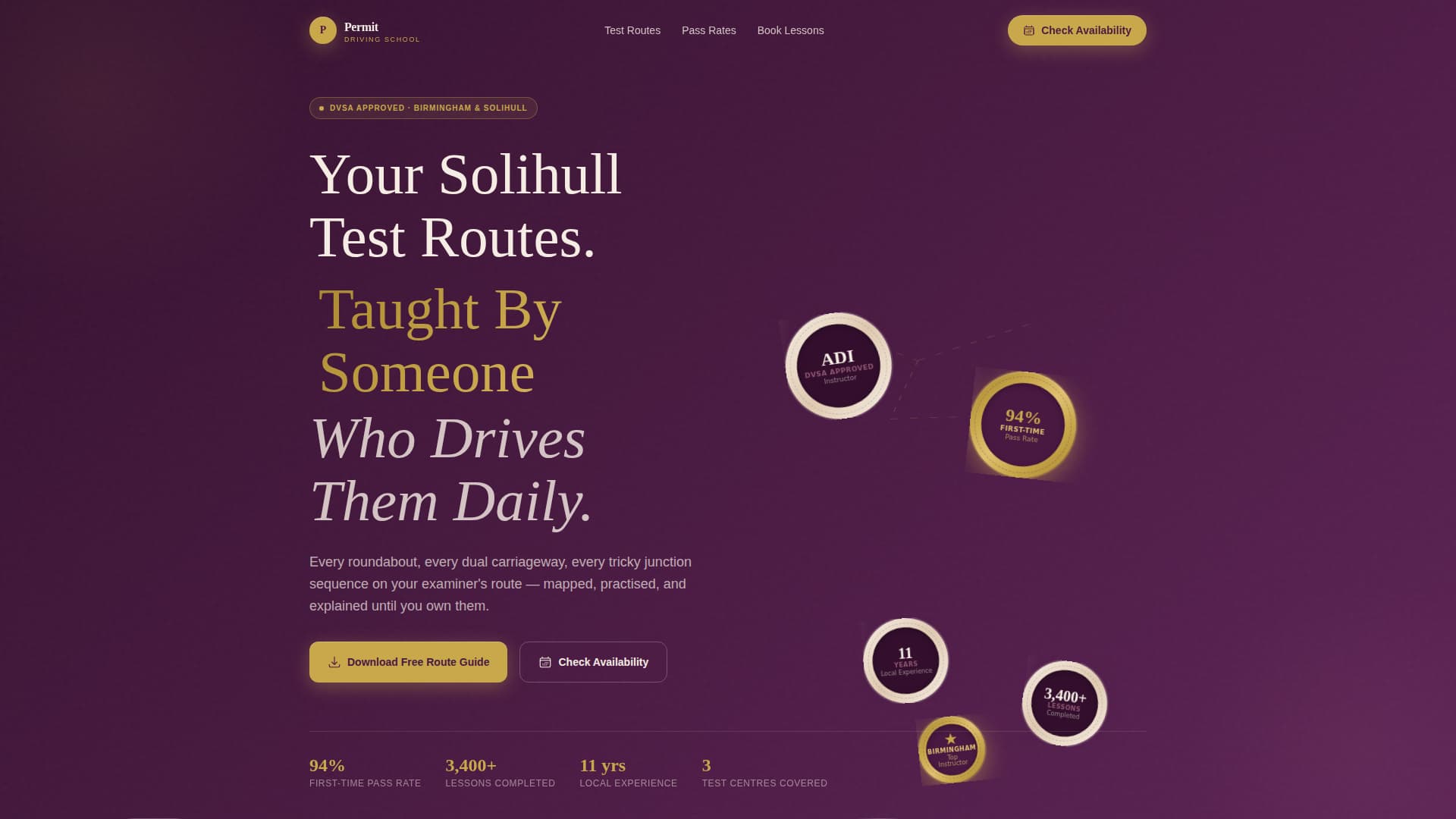Permit - Trusted Drivinginstructor Landing Page Template