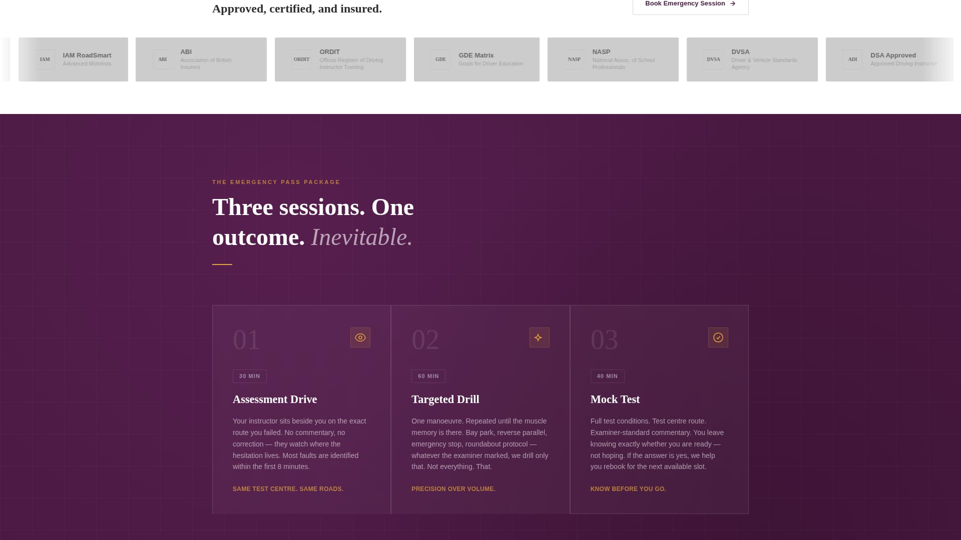 Permit - Precision Driving Landing Page Template