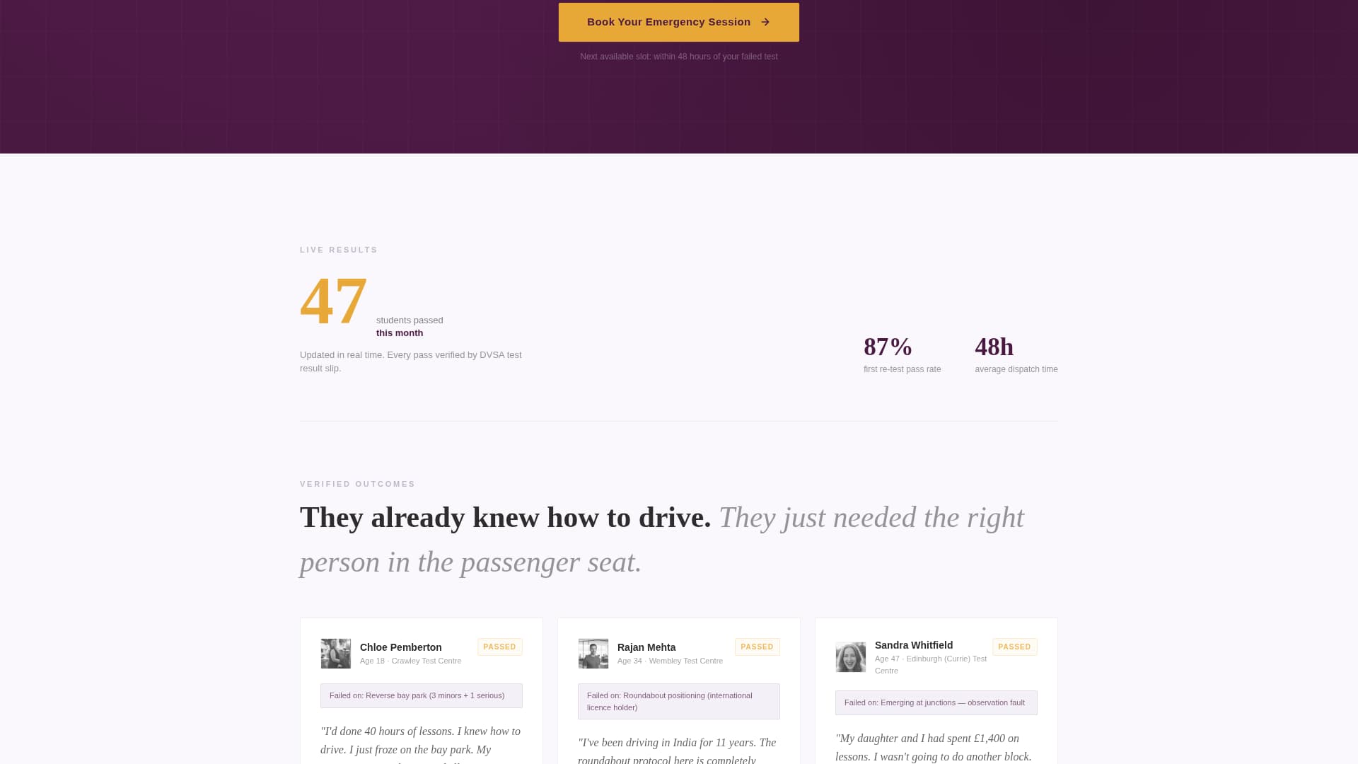 Permit - Precision Driving Landing Page Template