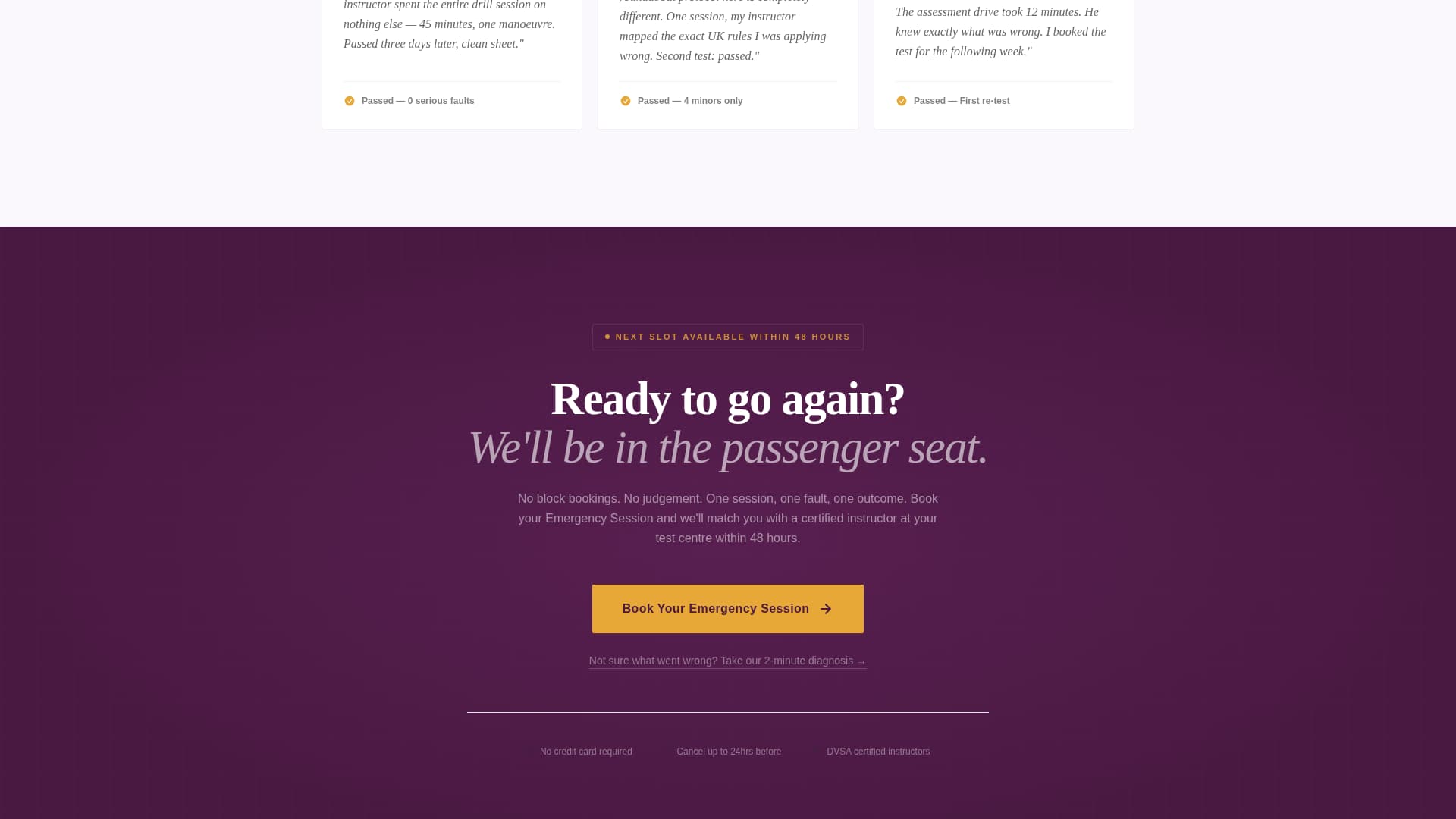 Permit - Precision Driving Landing Page Template
