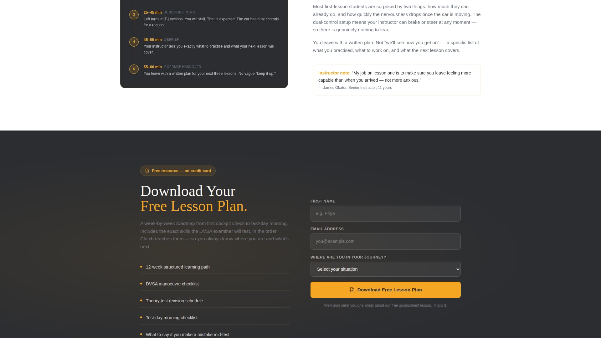 Clutch - Precision Driving Landing Page Template