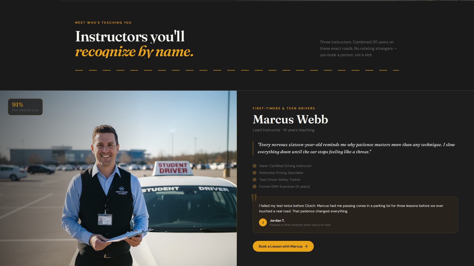 Clutch - Confident Drivingschool Landing Page Template