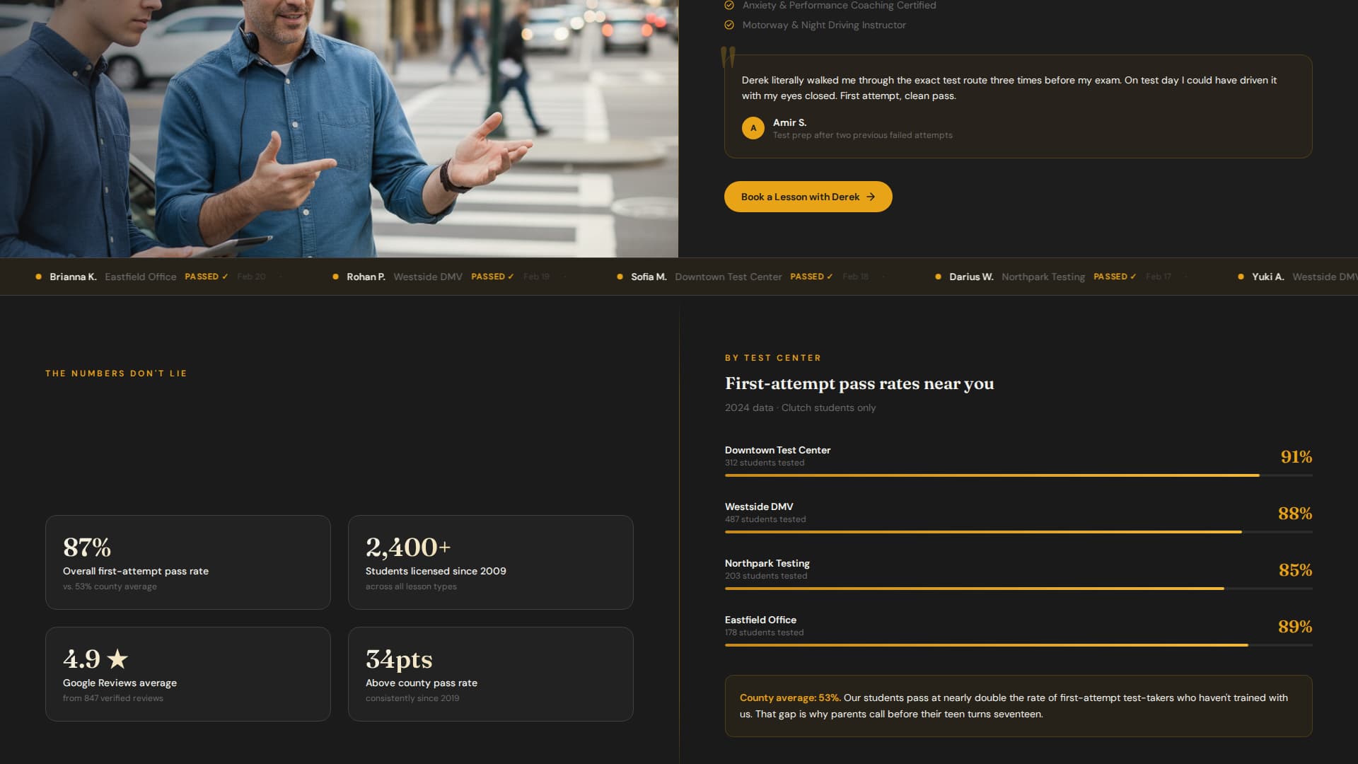 Clutch - Confident Drivingschool Landing Page Template