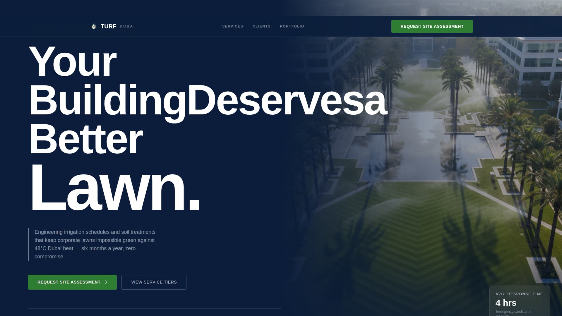 Turf - Precision Landscaping Landing Page Template
