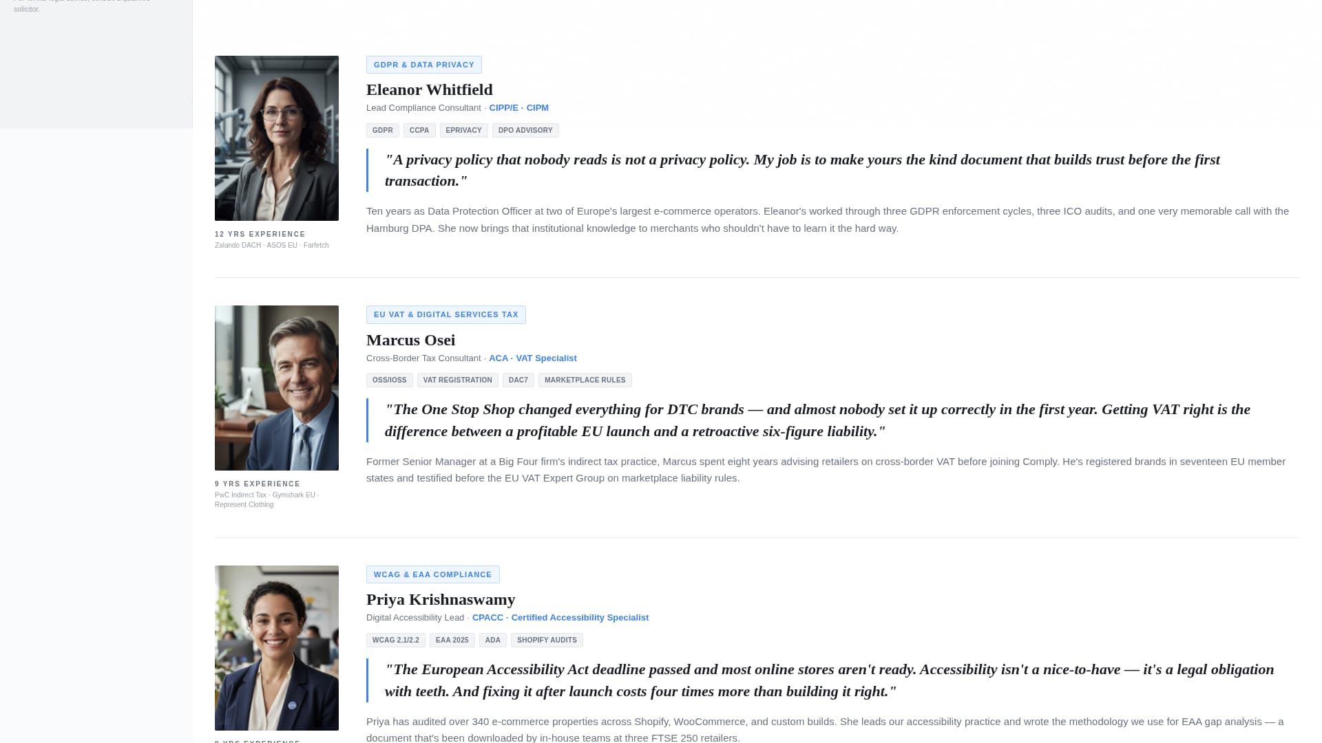 E-Commerce Consulting Booking Website Template