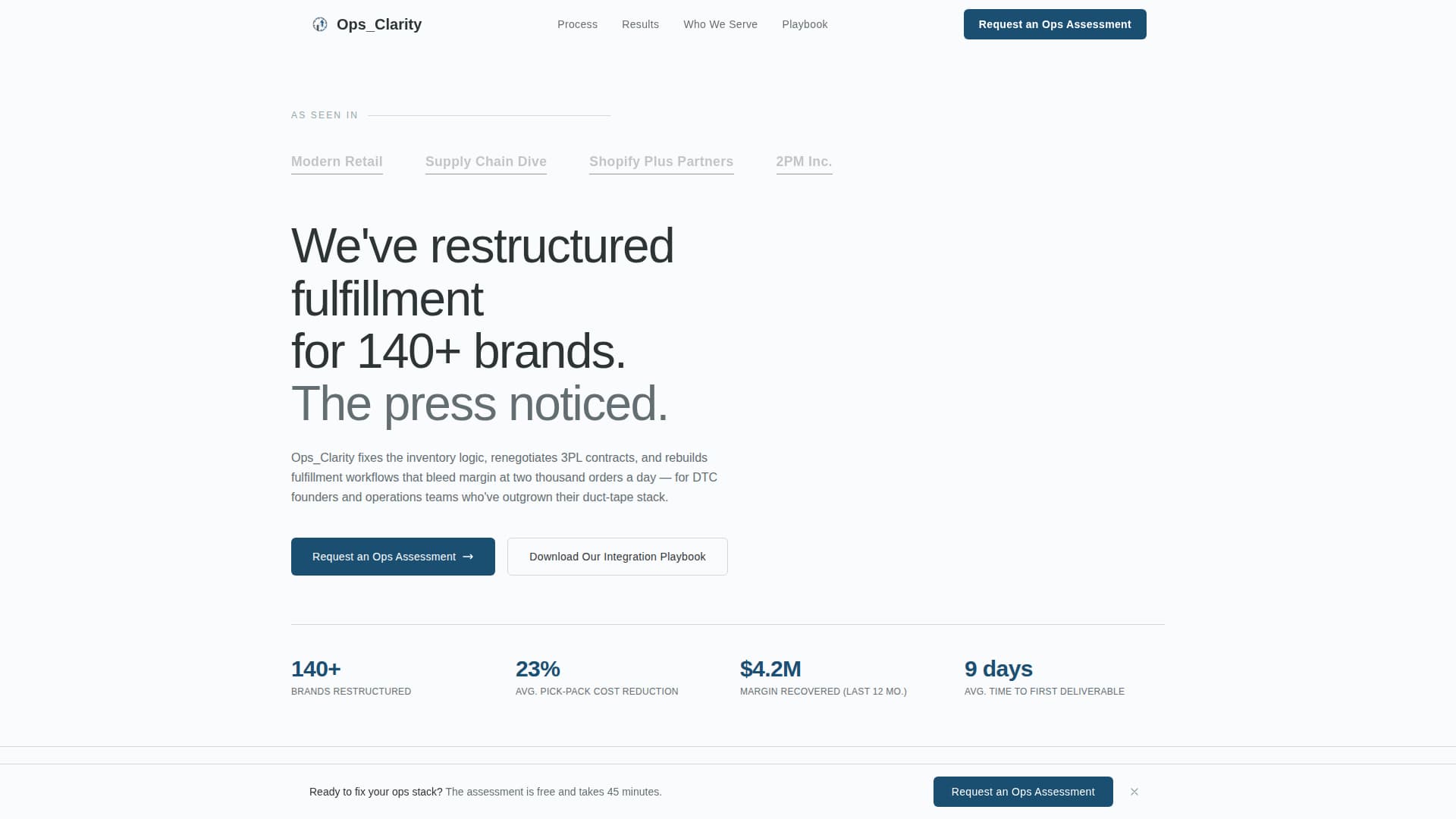 E-Commerce Consulting Professional Website Template
