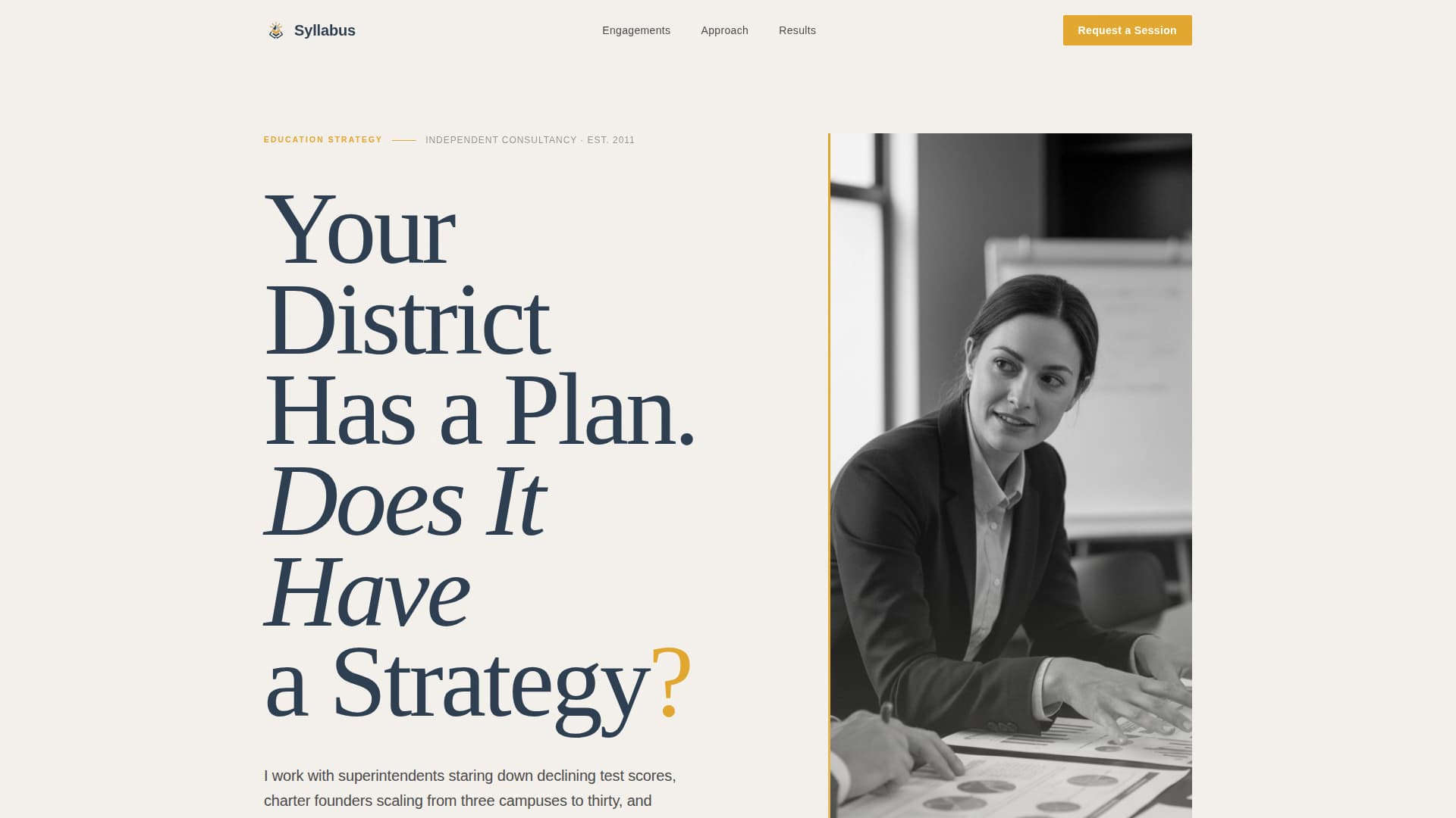 Syllabus - Authoritative Educationstrategy Landing Page Template
