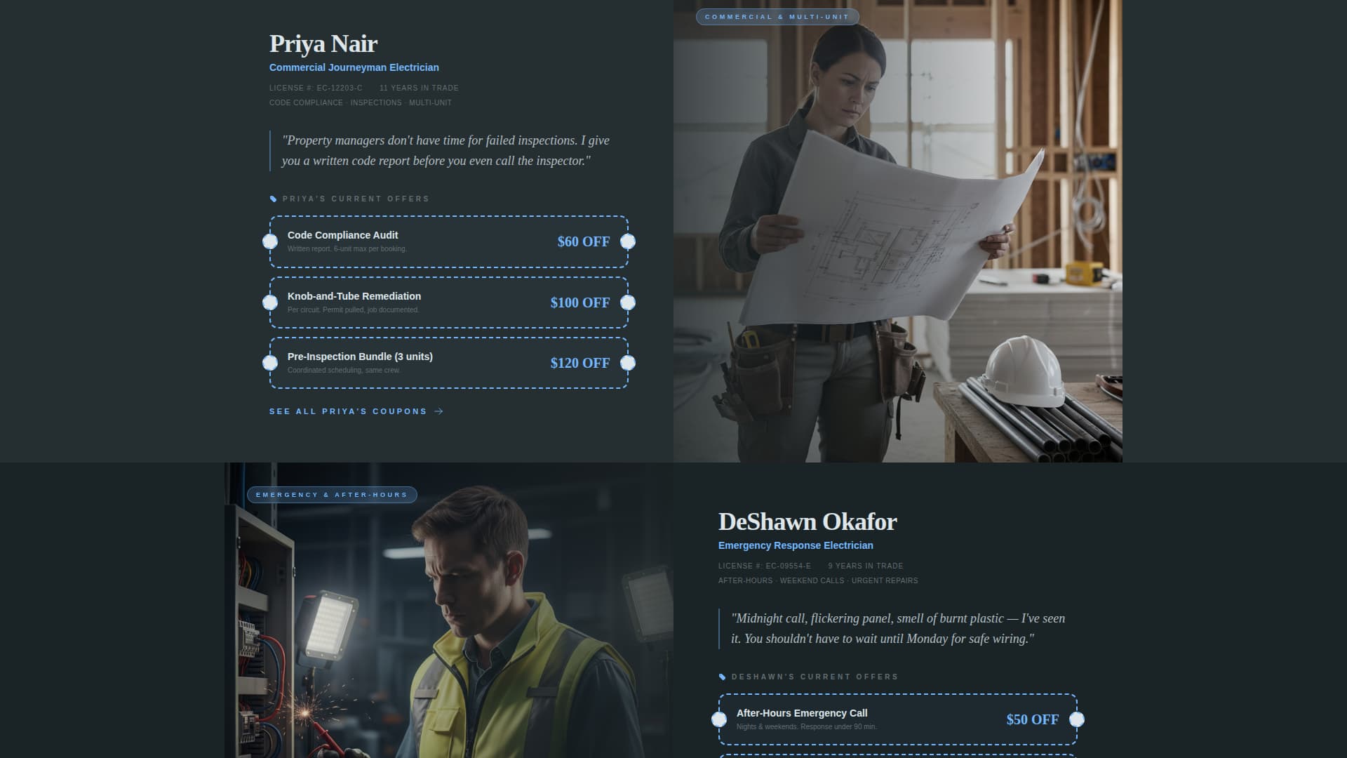 Breaker - Trusted Electrician Landing Page Template