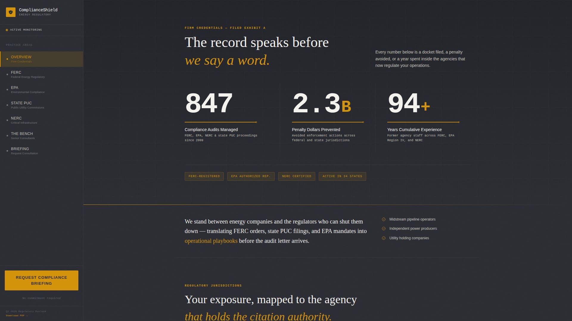 Comply - Authoritative Energycompliance Landing Page Template
