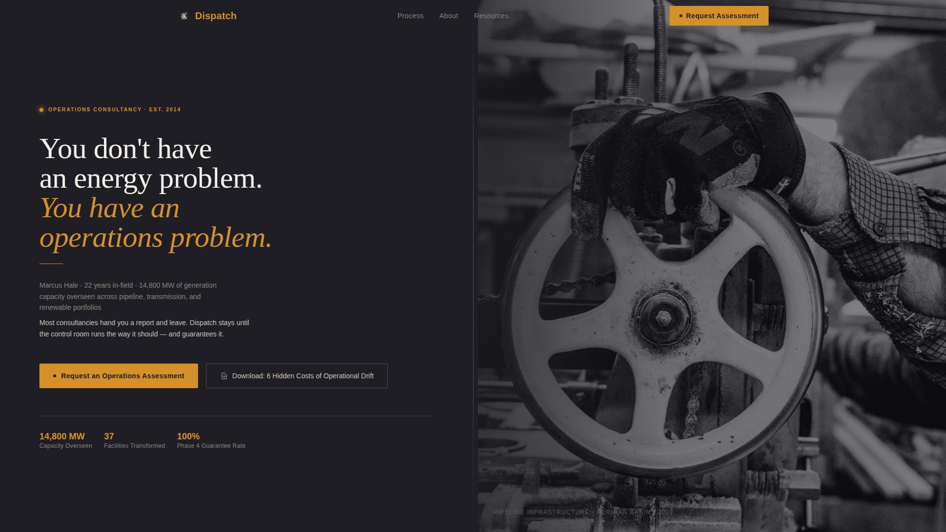 Dispatch - Precision Energyoperations Landing Page Template