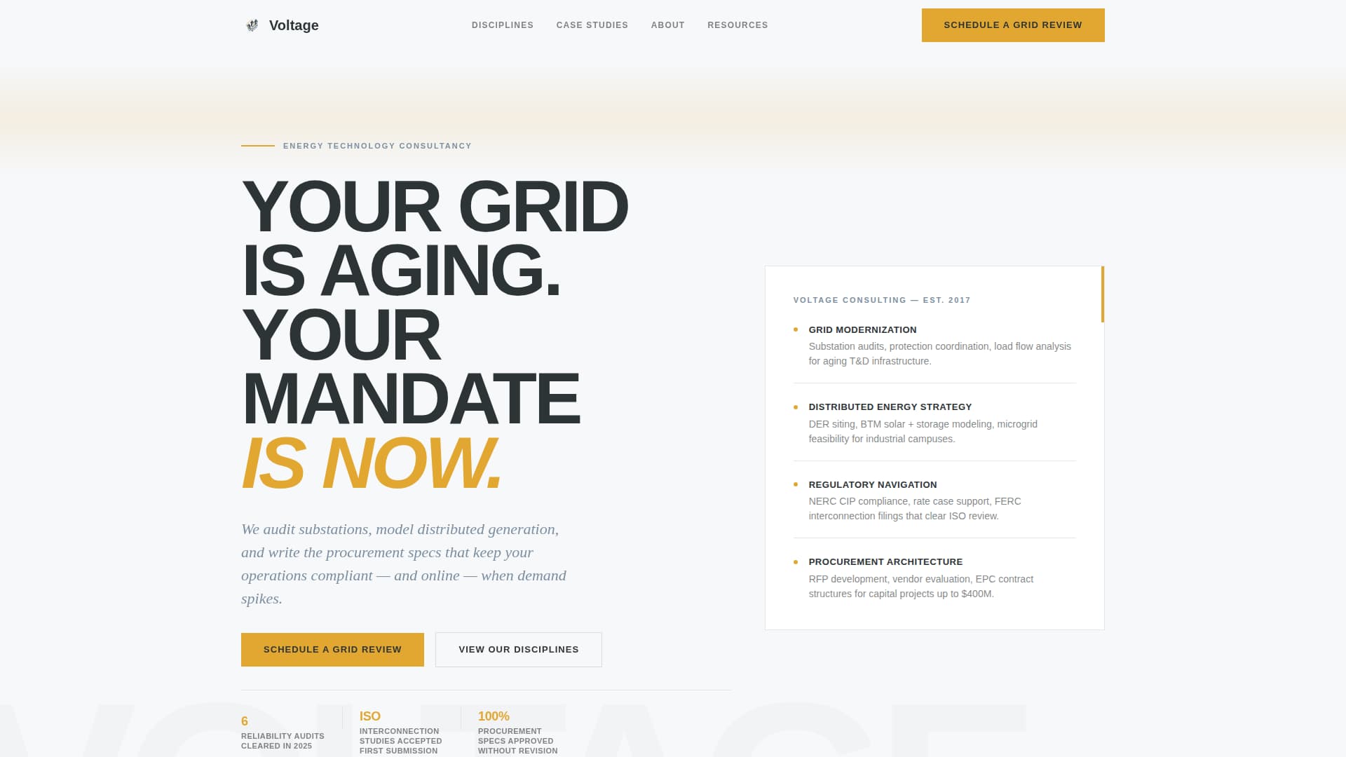 Voltage - Authoritative Energyconsulting Landing Page Template