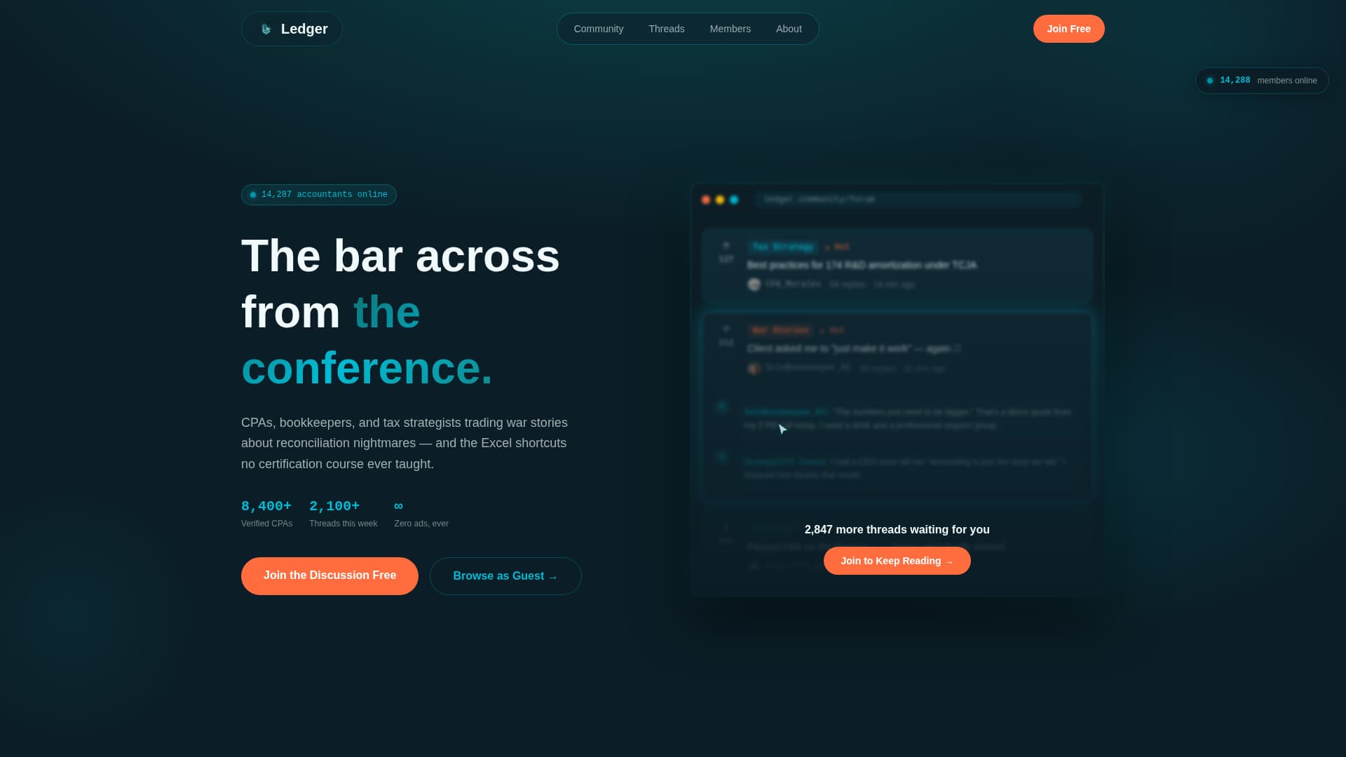 Accounting - Premium Community Landing Page Template