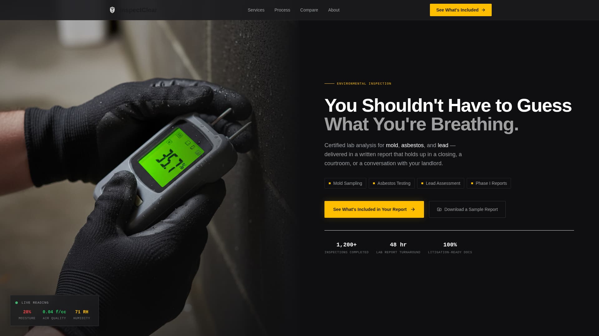 Assess — Expert Home Inspection Landing Page Template