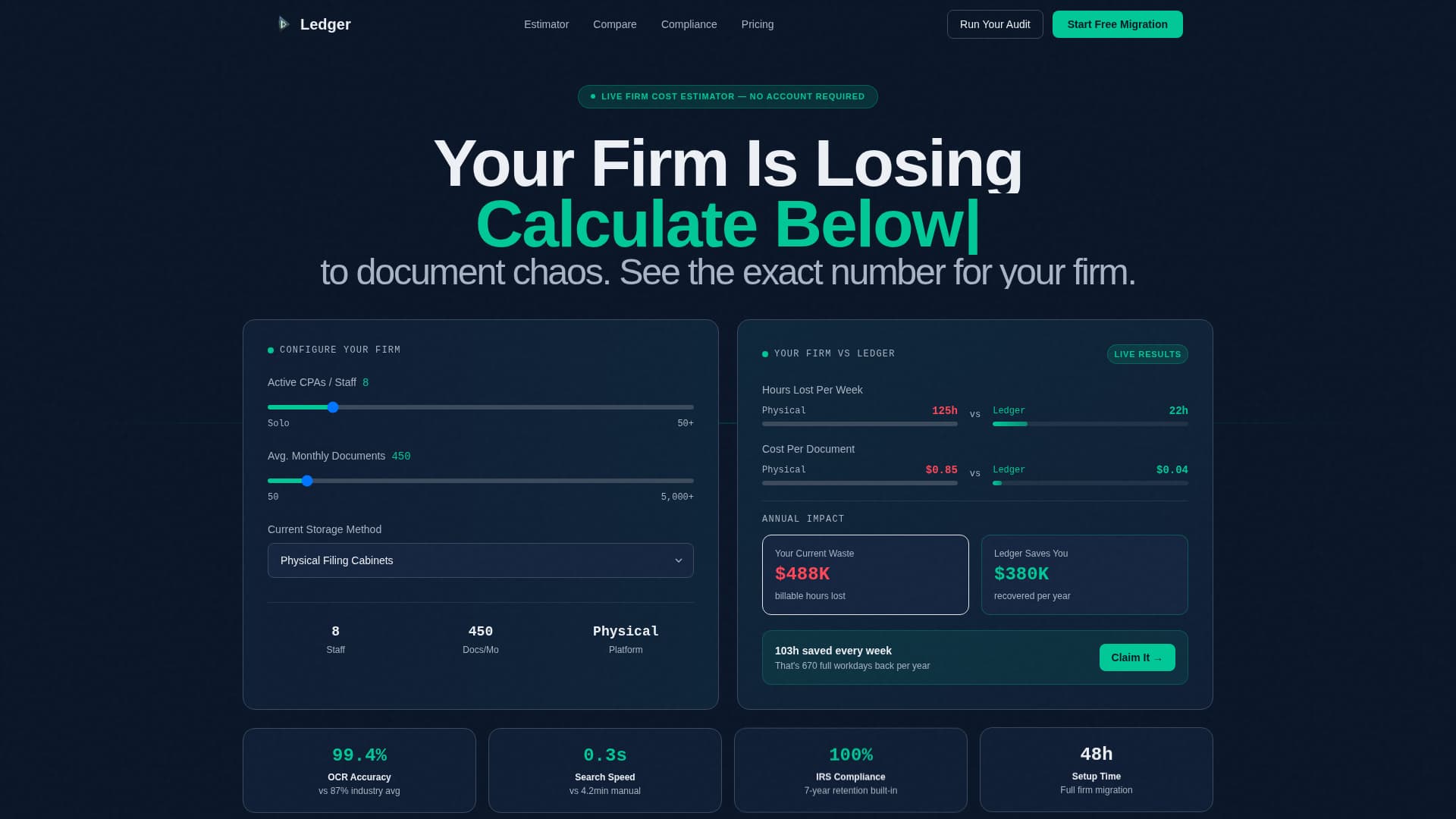 Accounting Firm Software Booking Website Template