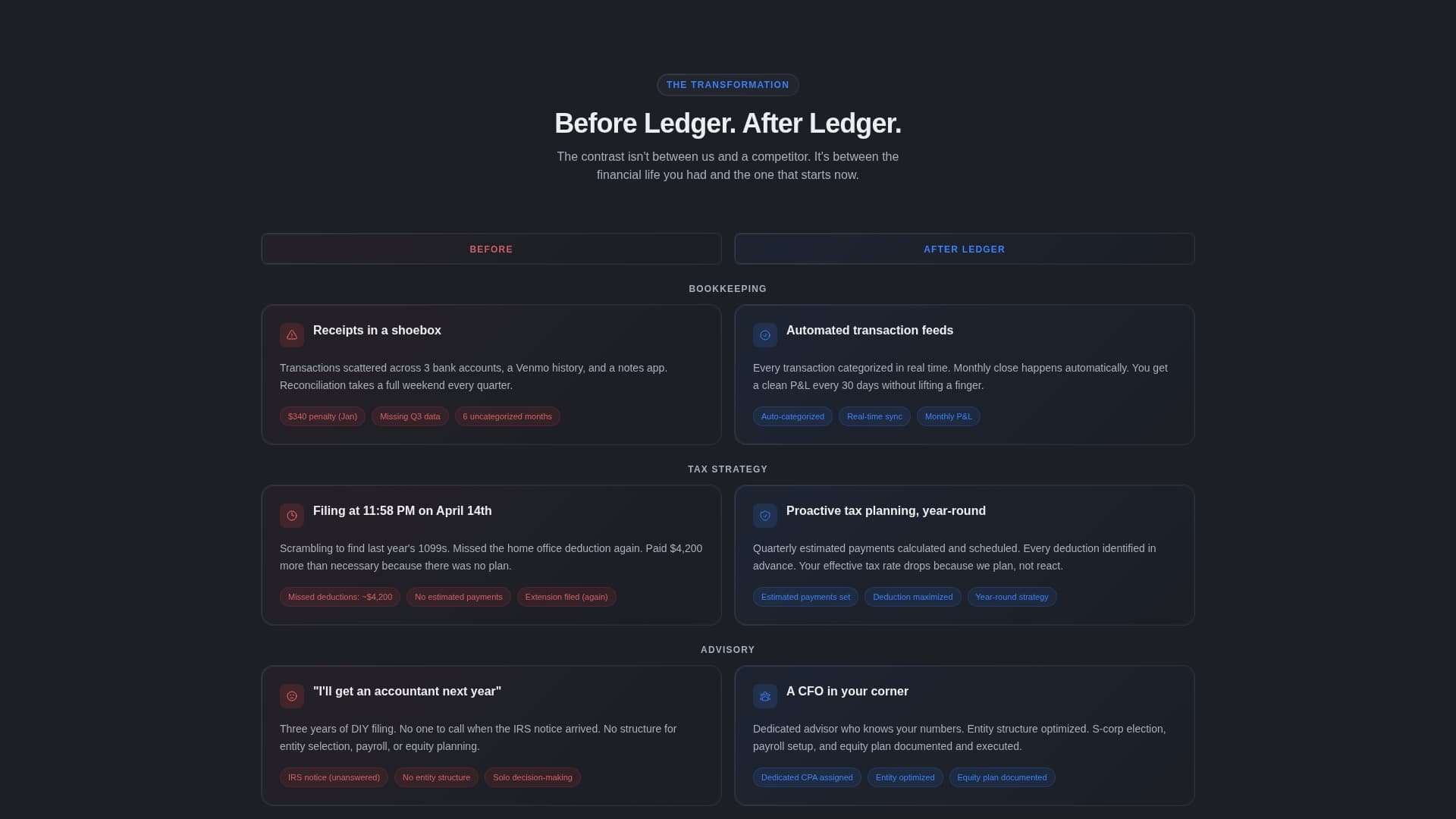 Forge — Mission-Driven Accounting Landing Page Template