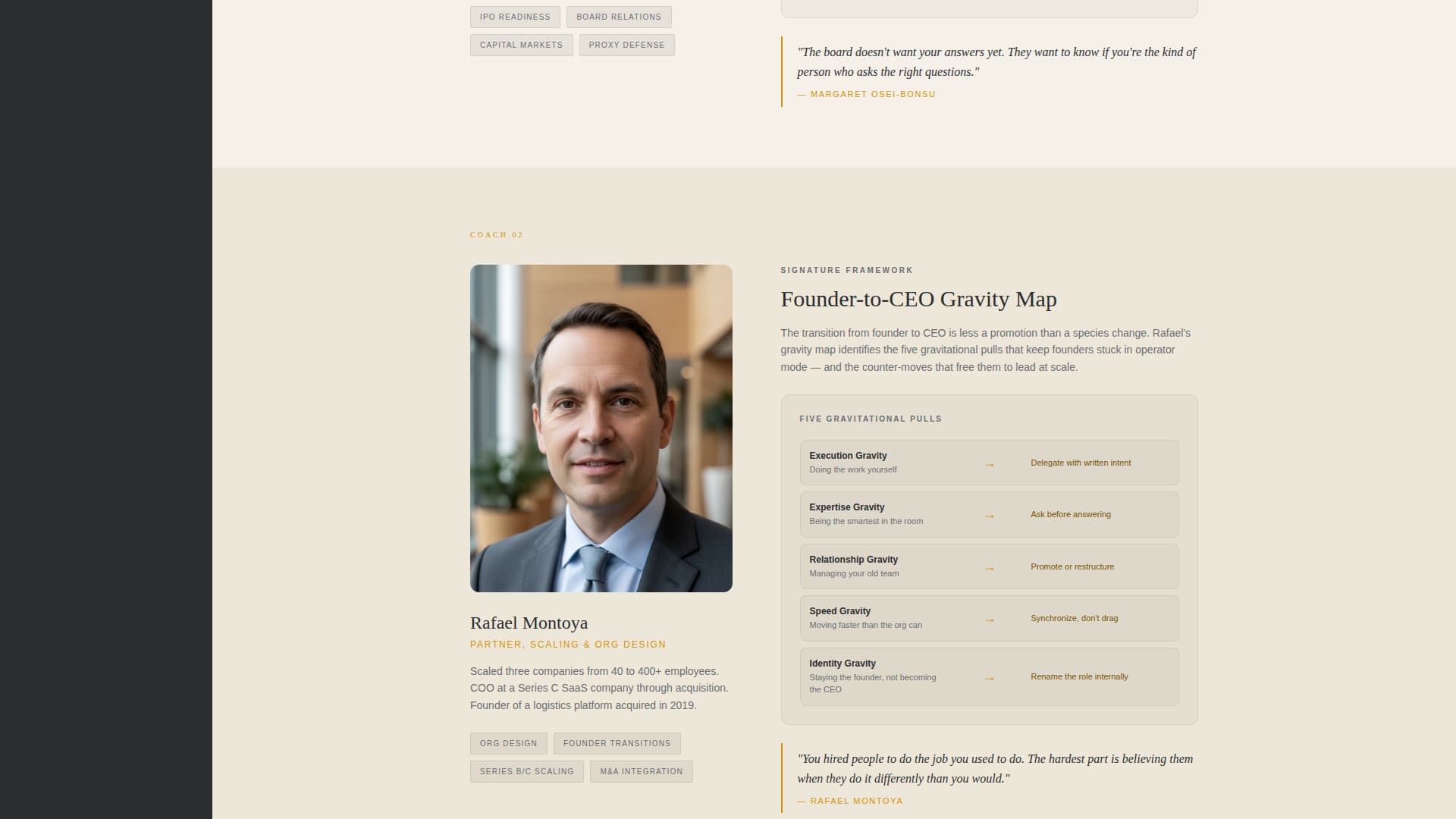 Executive Coach Specialist Booking Website Template