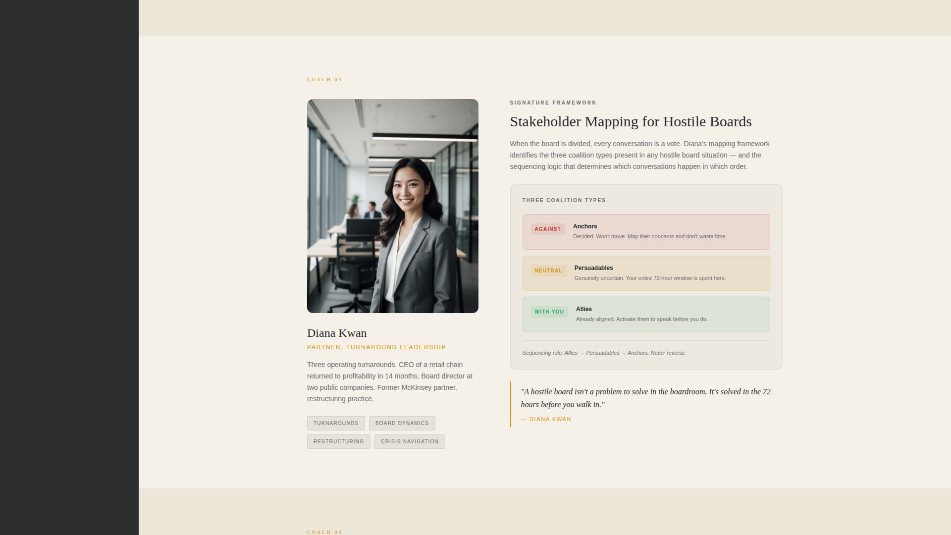 Executive Coach Specialist Booking Website Template