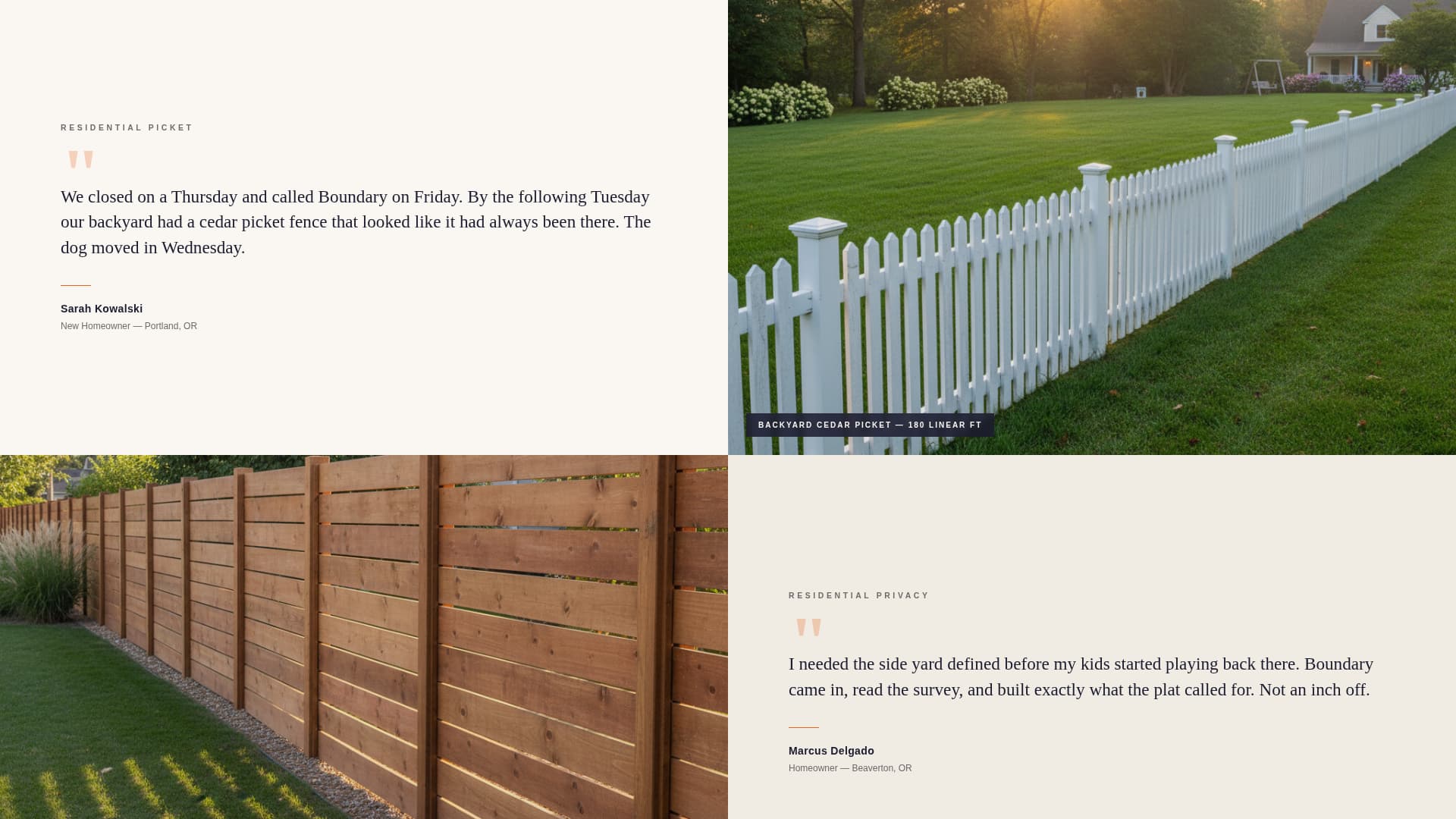 Fortify — Certified Wood Fence Installation Landing Page Template