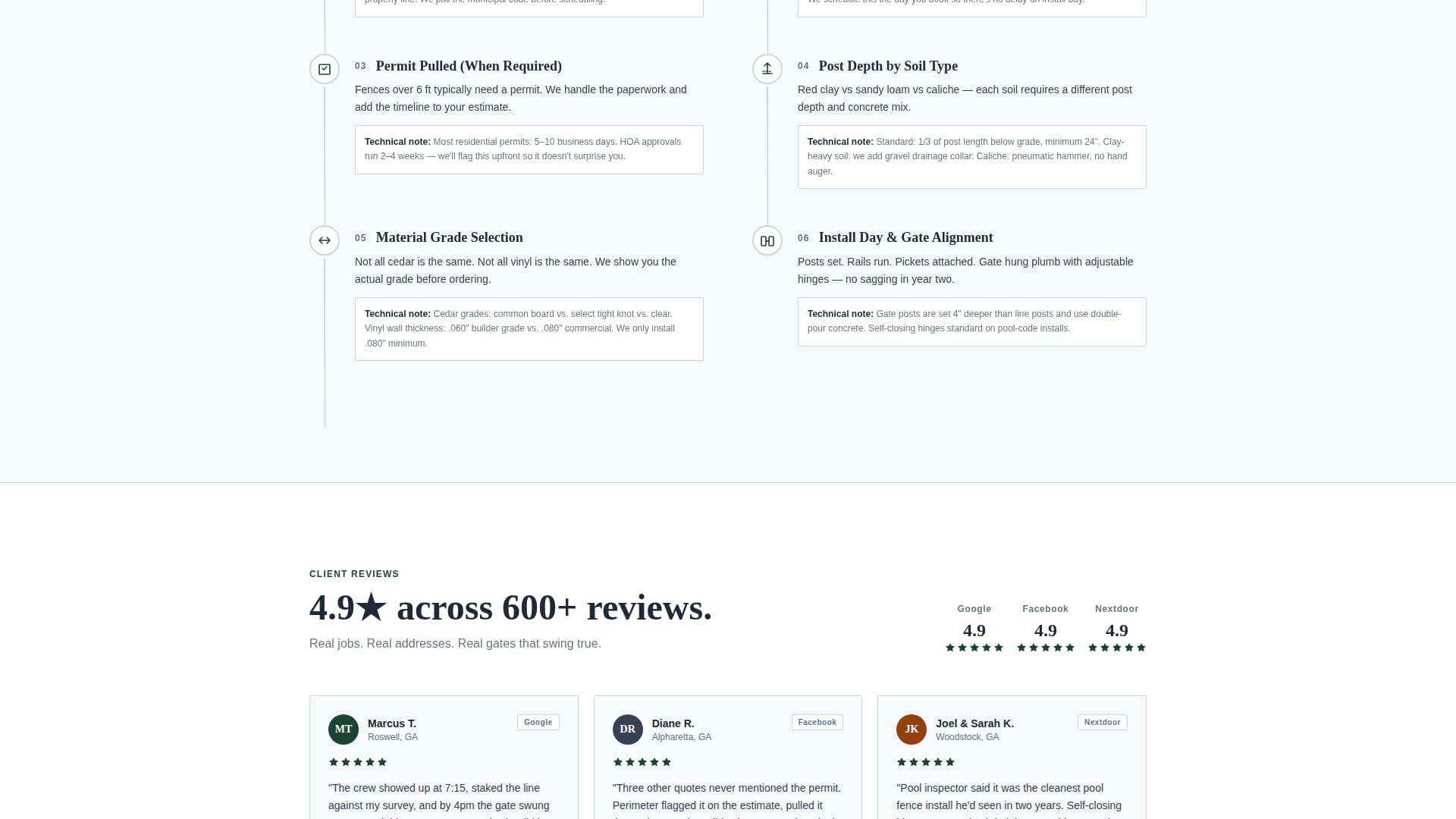 Fence Installer Marketing Specialist Booking Website Template