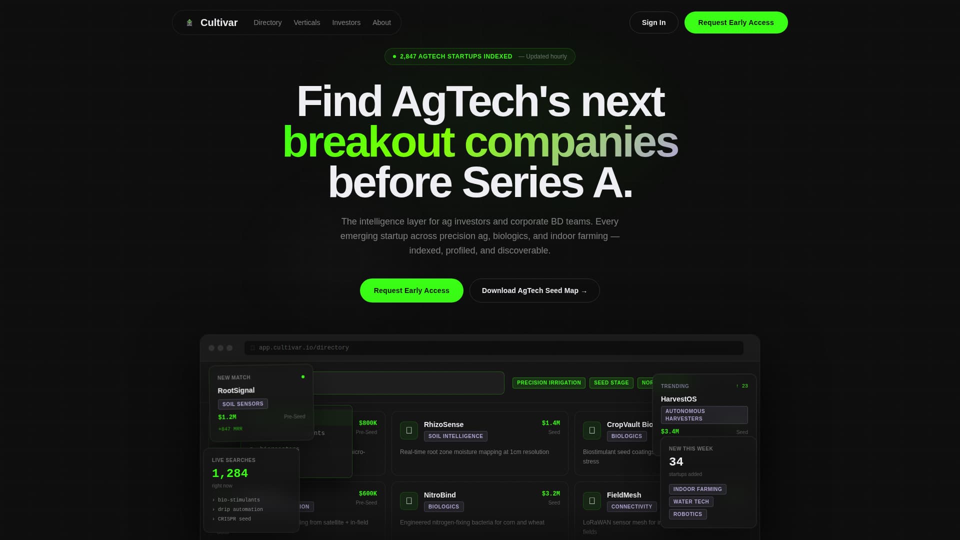 Cultivar - Powerful Agtech Landing Page Template
