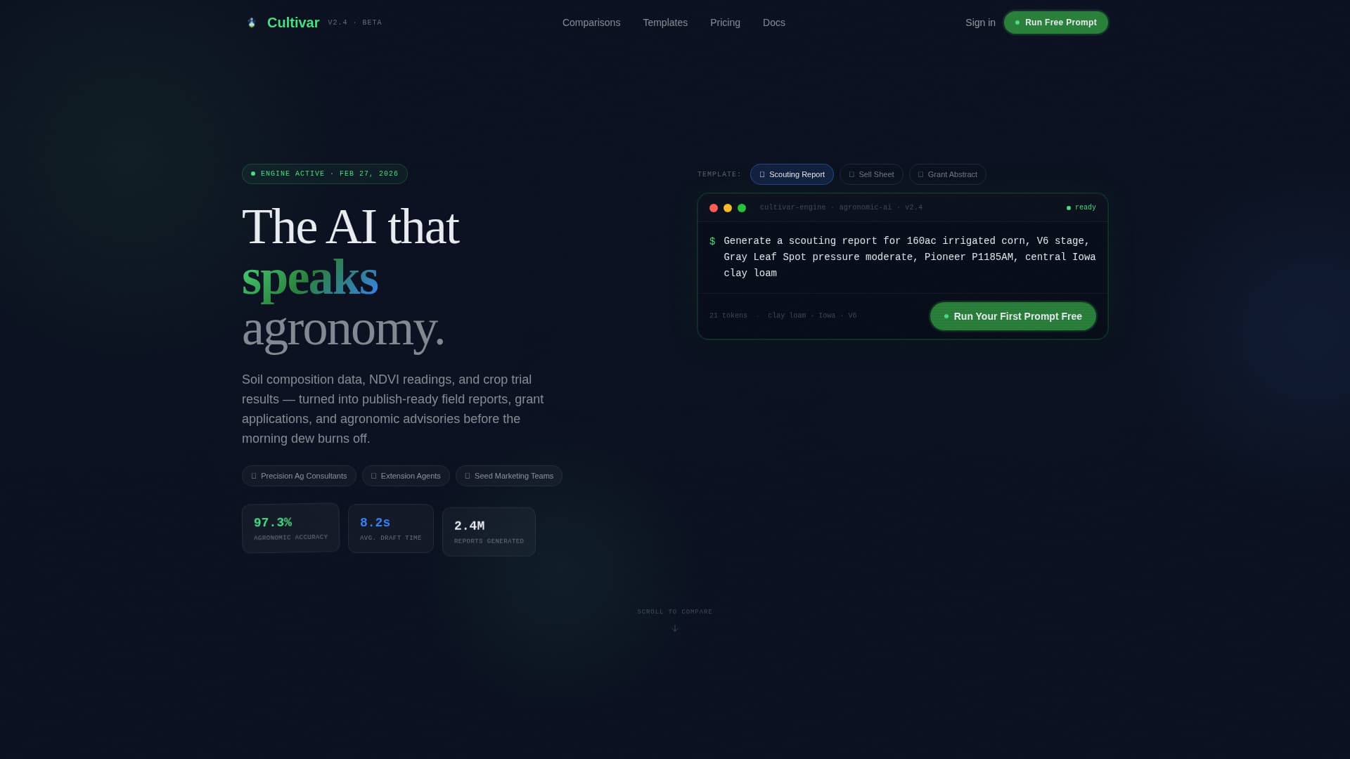 Growth — Farm Tech Landing Page Template