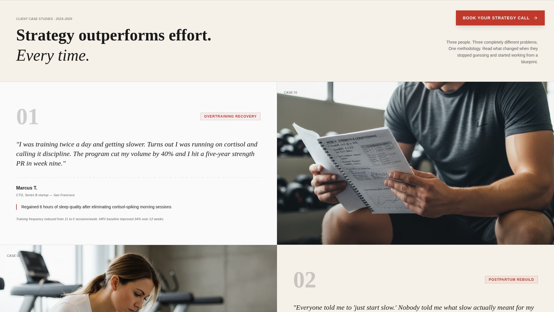 Fitness Consulting Specialist Booking Website Template