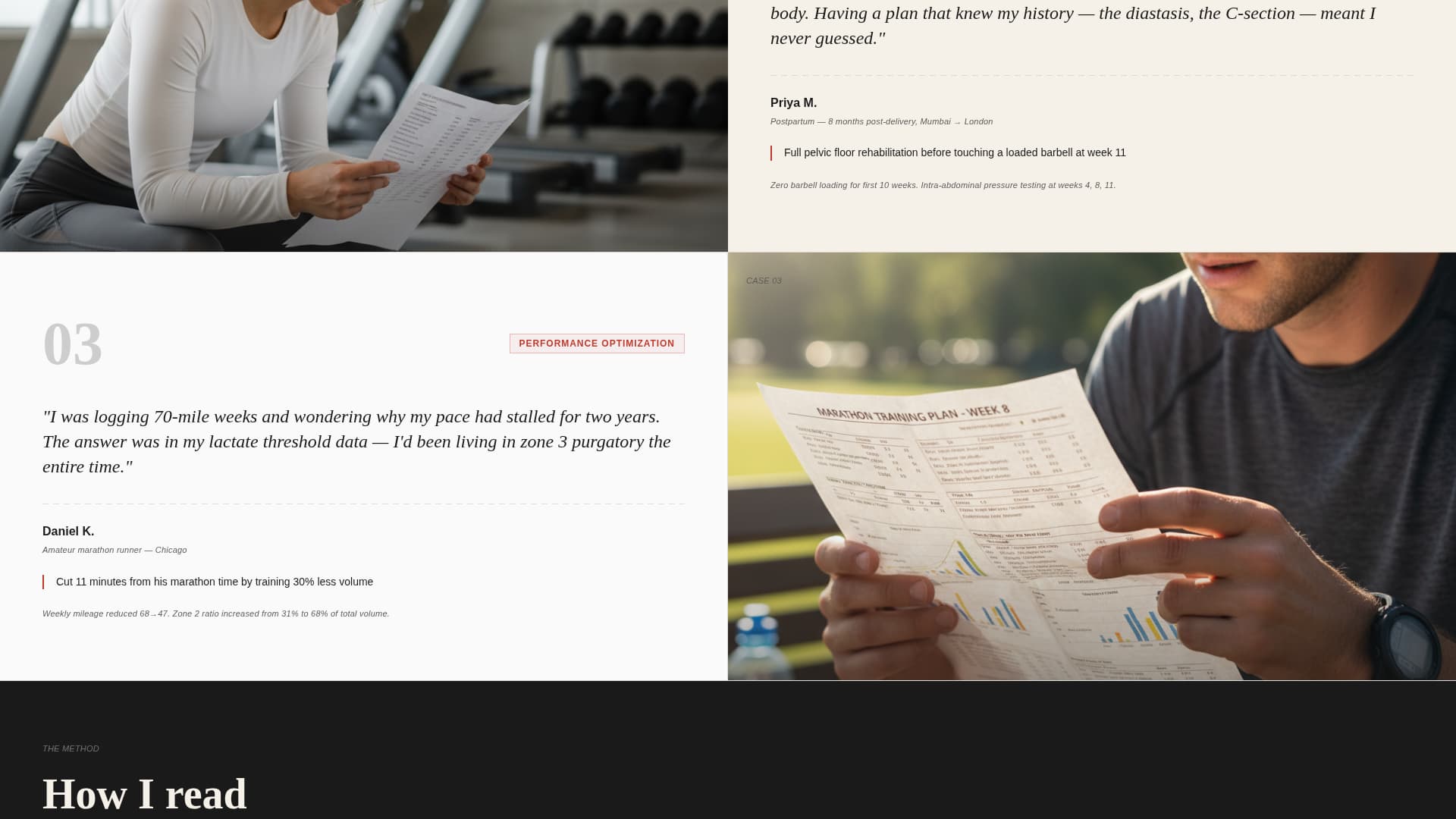 Fitness Consulting Specialist Booking Website Template