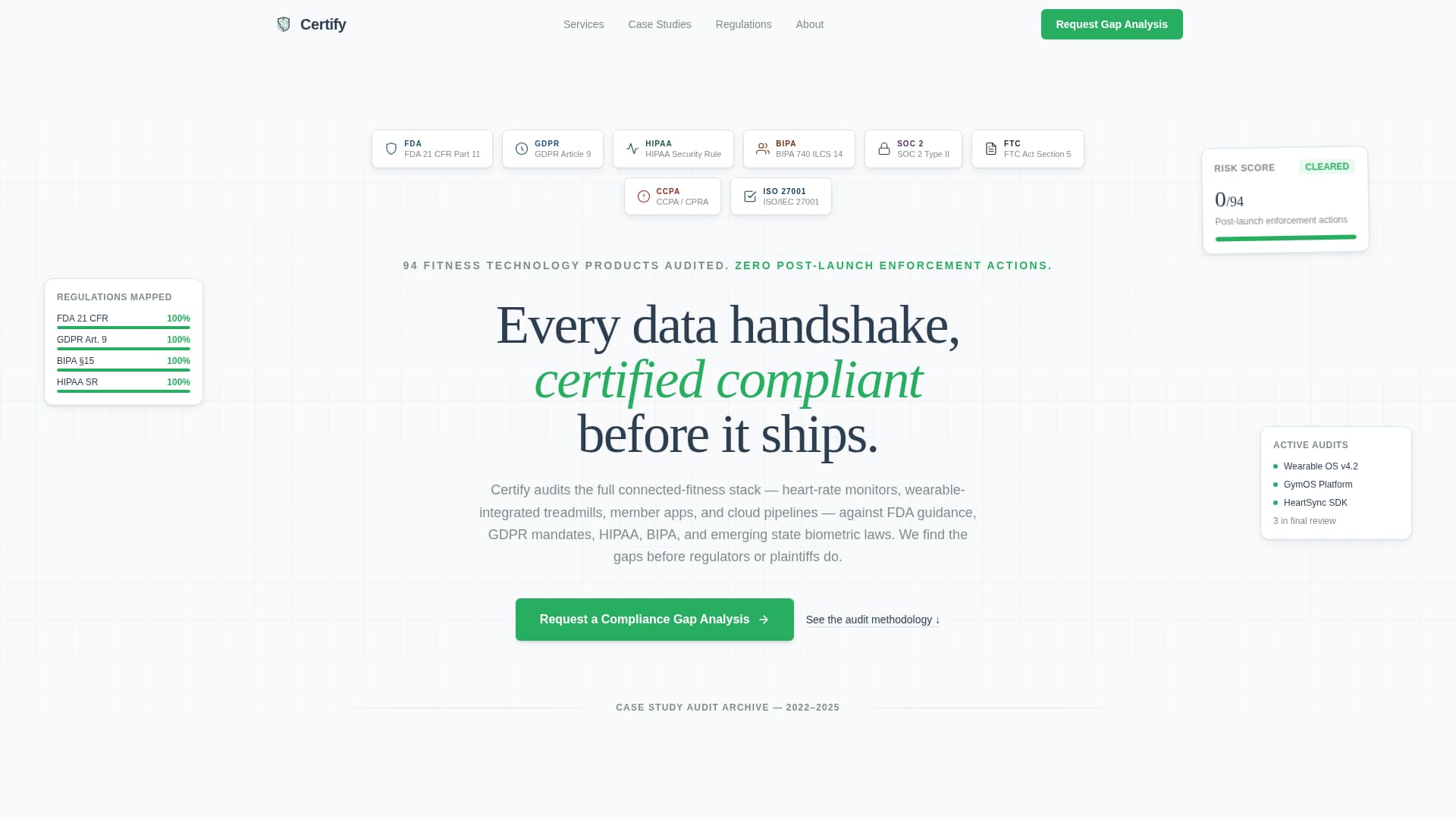 Fitness Consulting Privacy Policy Website Template