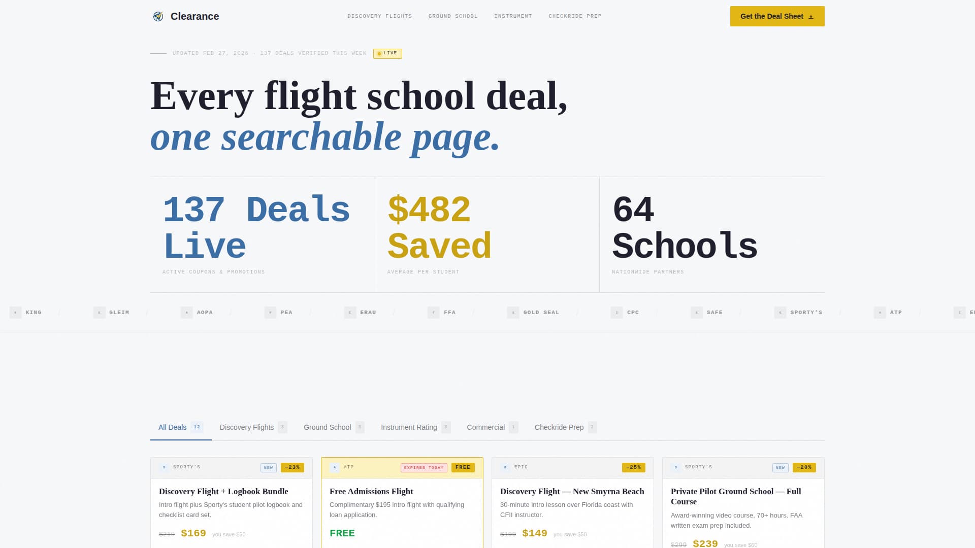 Clearance - Trusted Flightschool Landing Page Template