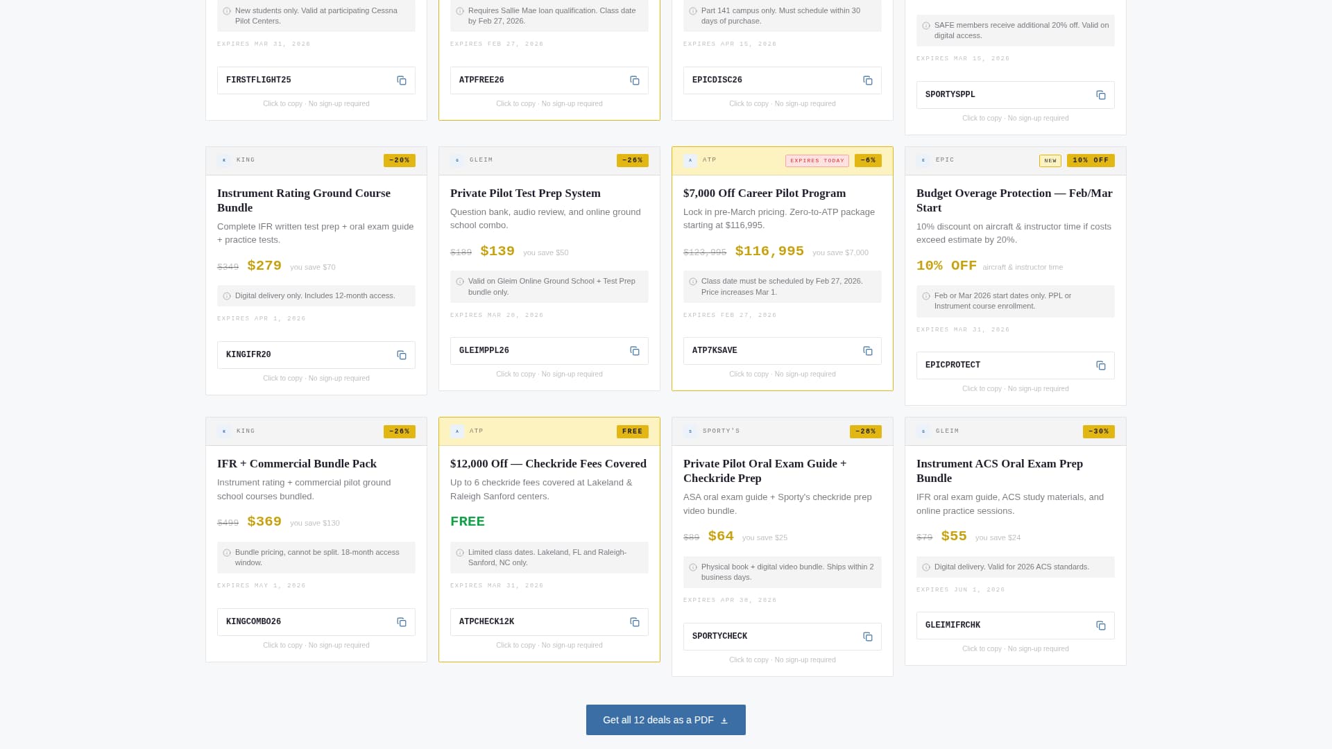 Clearance - Trusted Flightschool Landing Page Template