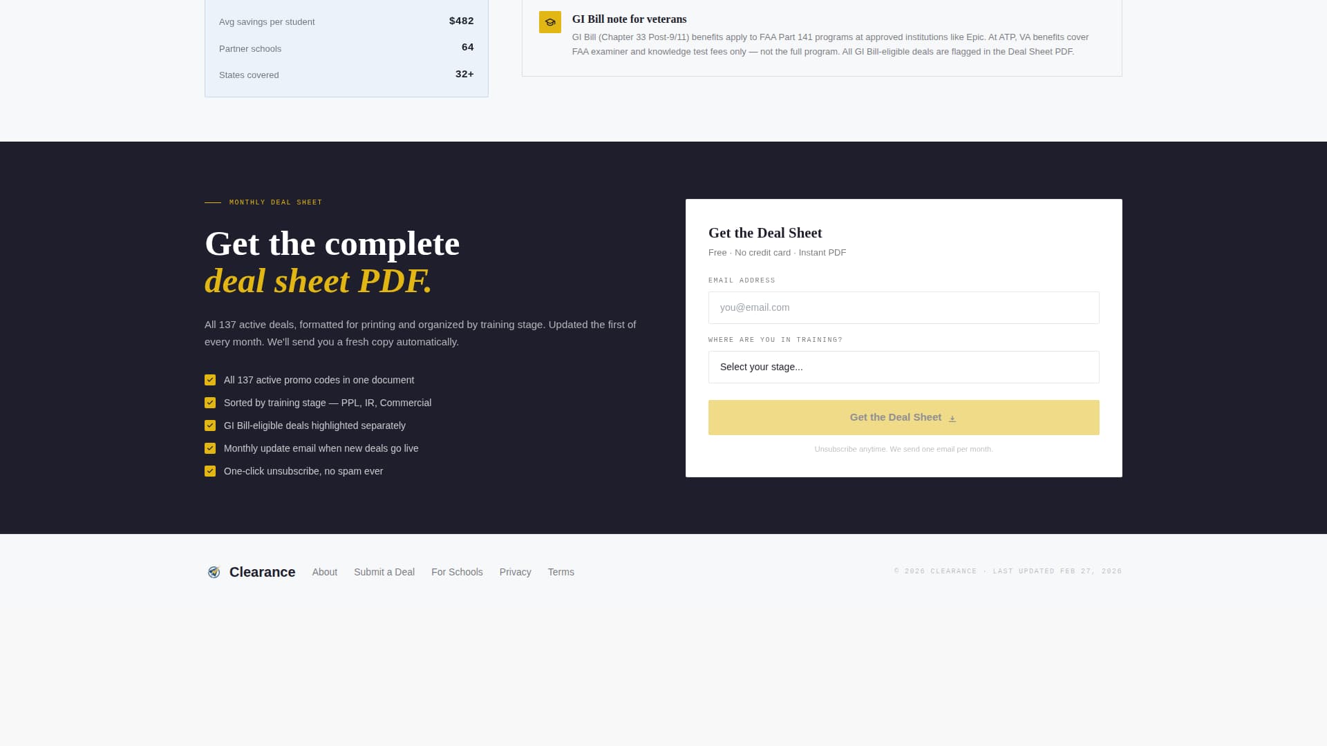 Clearance - Trusted Flightschool Landing Page Template