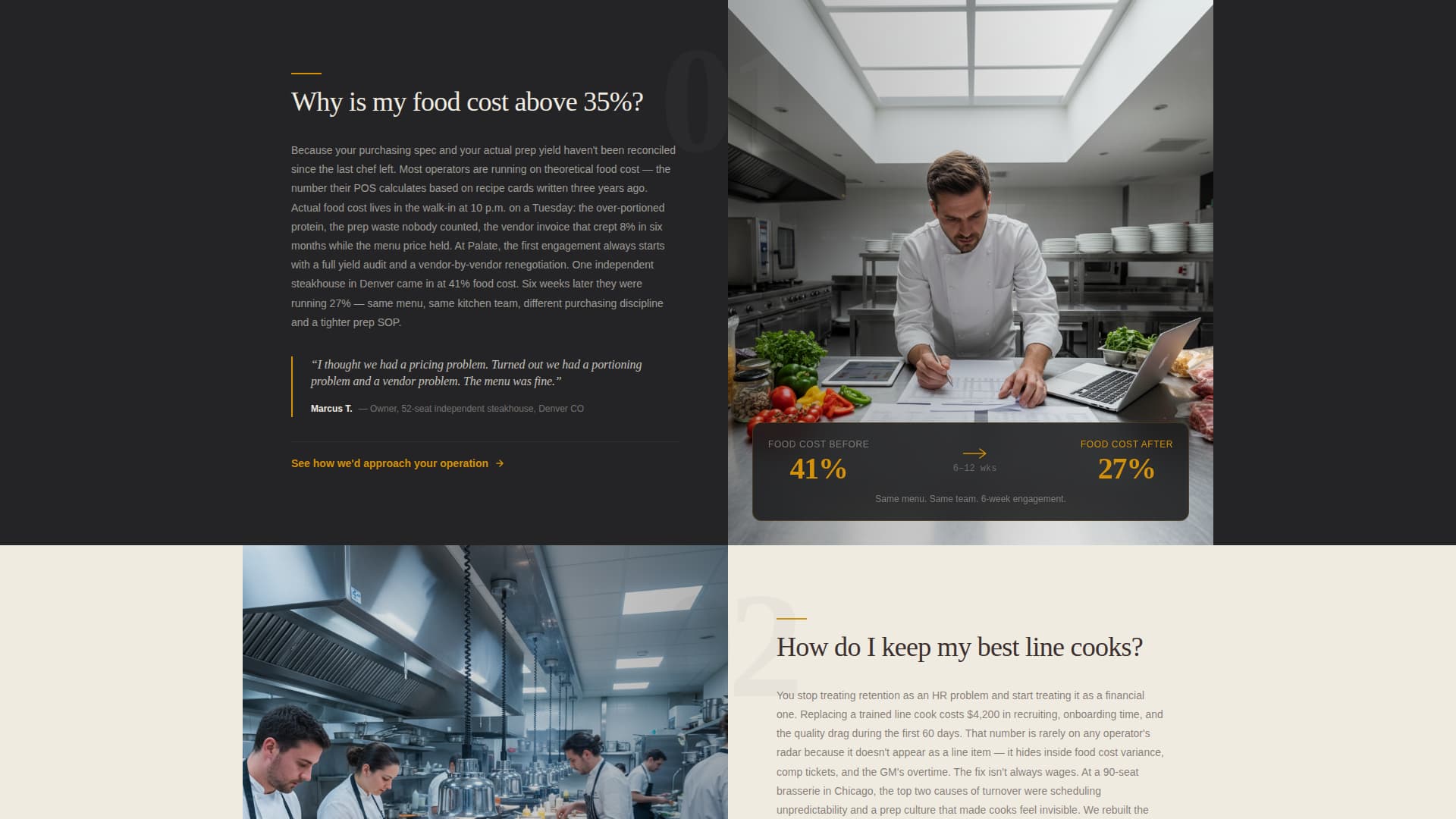 Food & Beverage Consulting FAQ Website Template