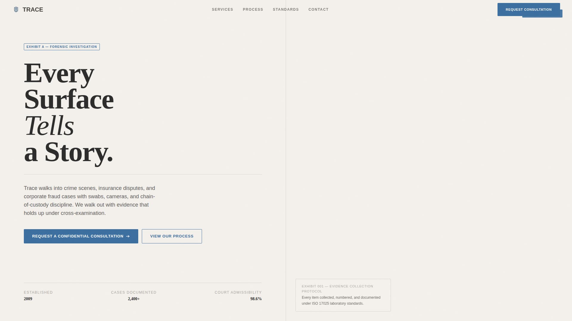 Private Investigation Blog Website Template