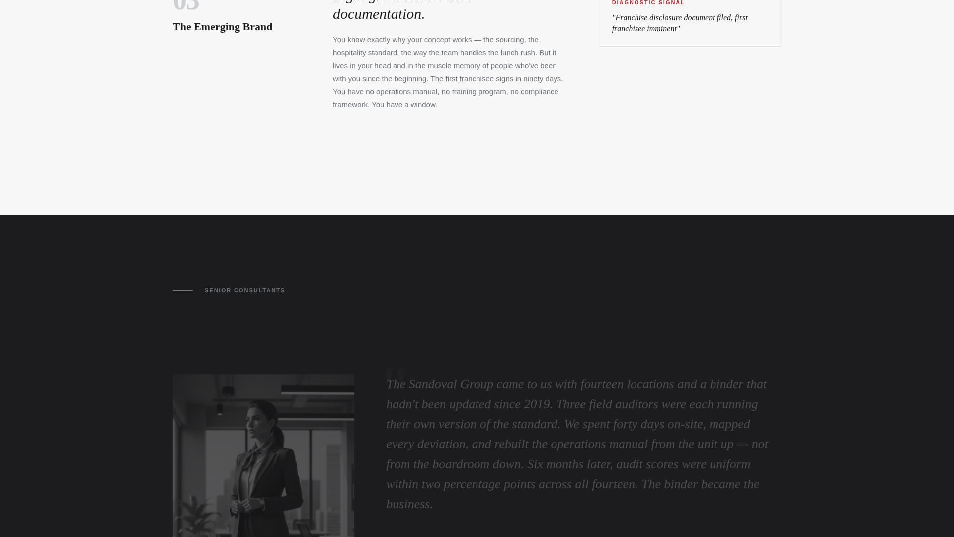 Franchise Consulting Specialist Booking Website Template