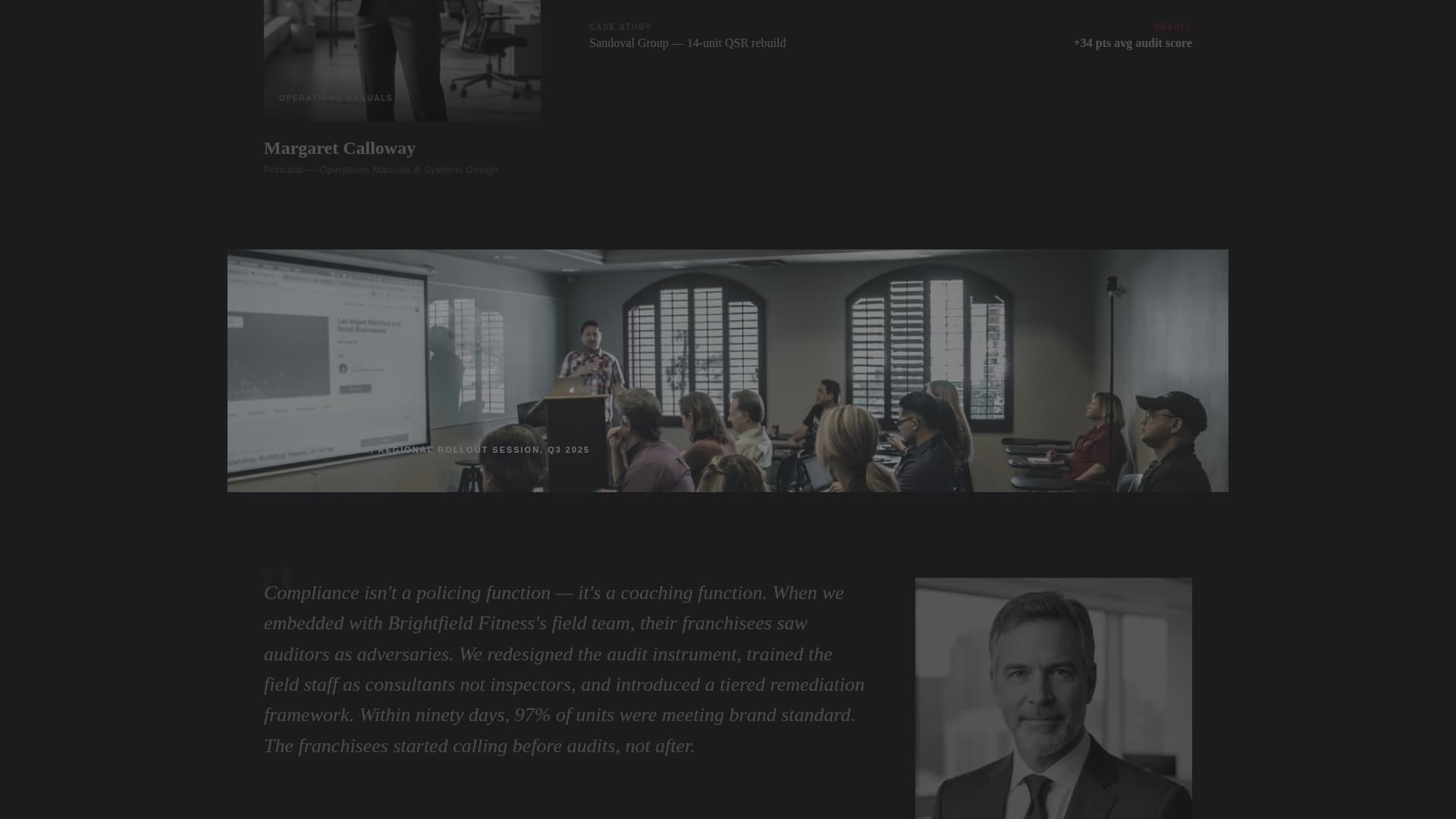 Franchise Consulting Specialist Booking Website Template