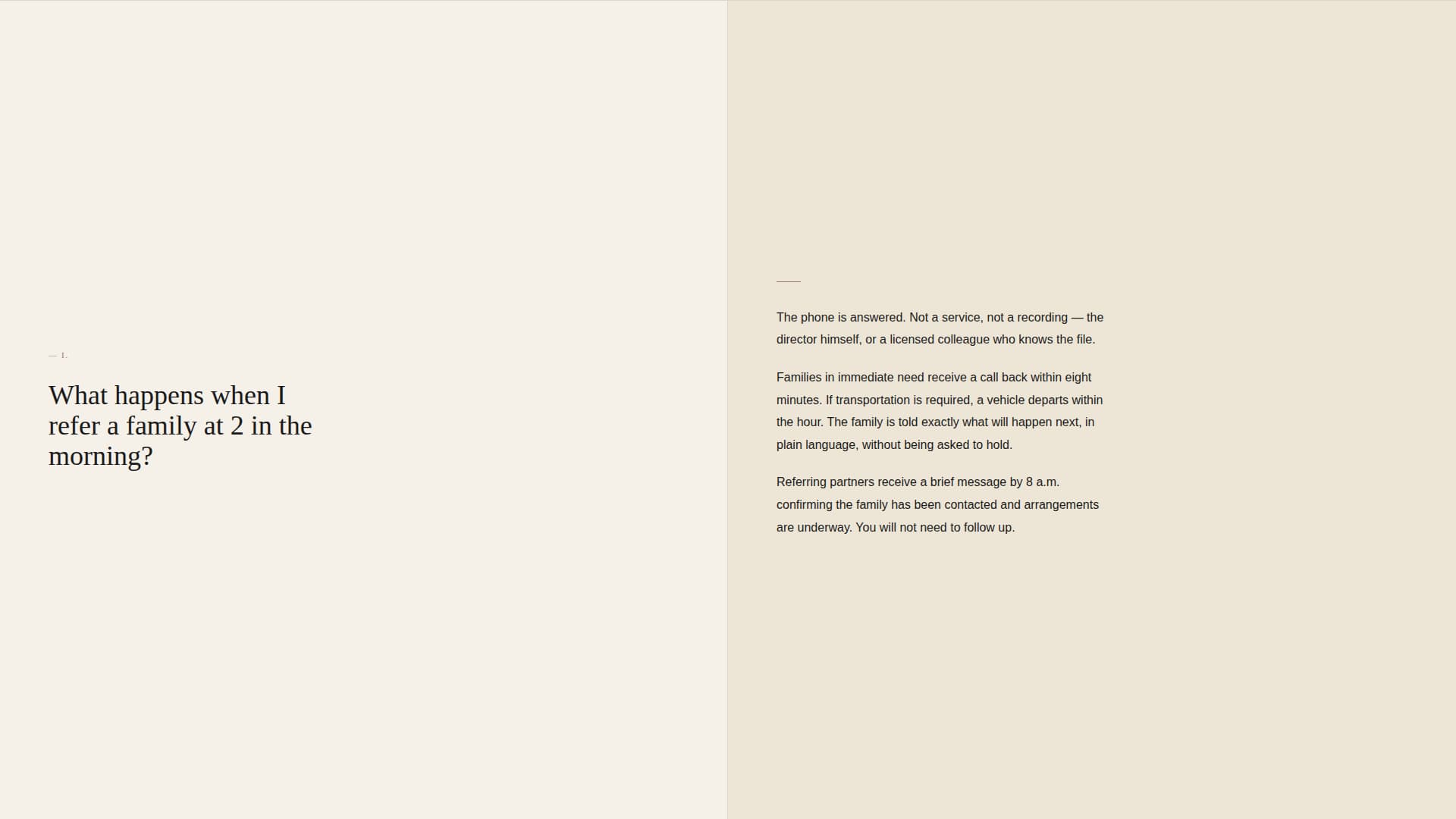 Funeral Director FAQ Website Template