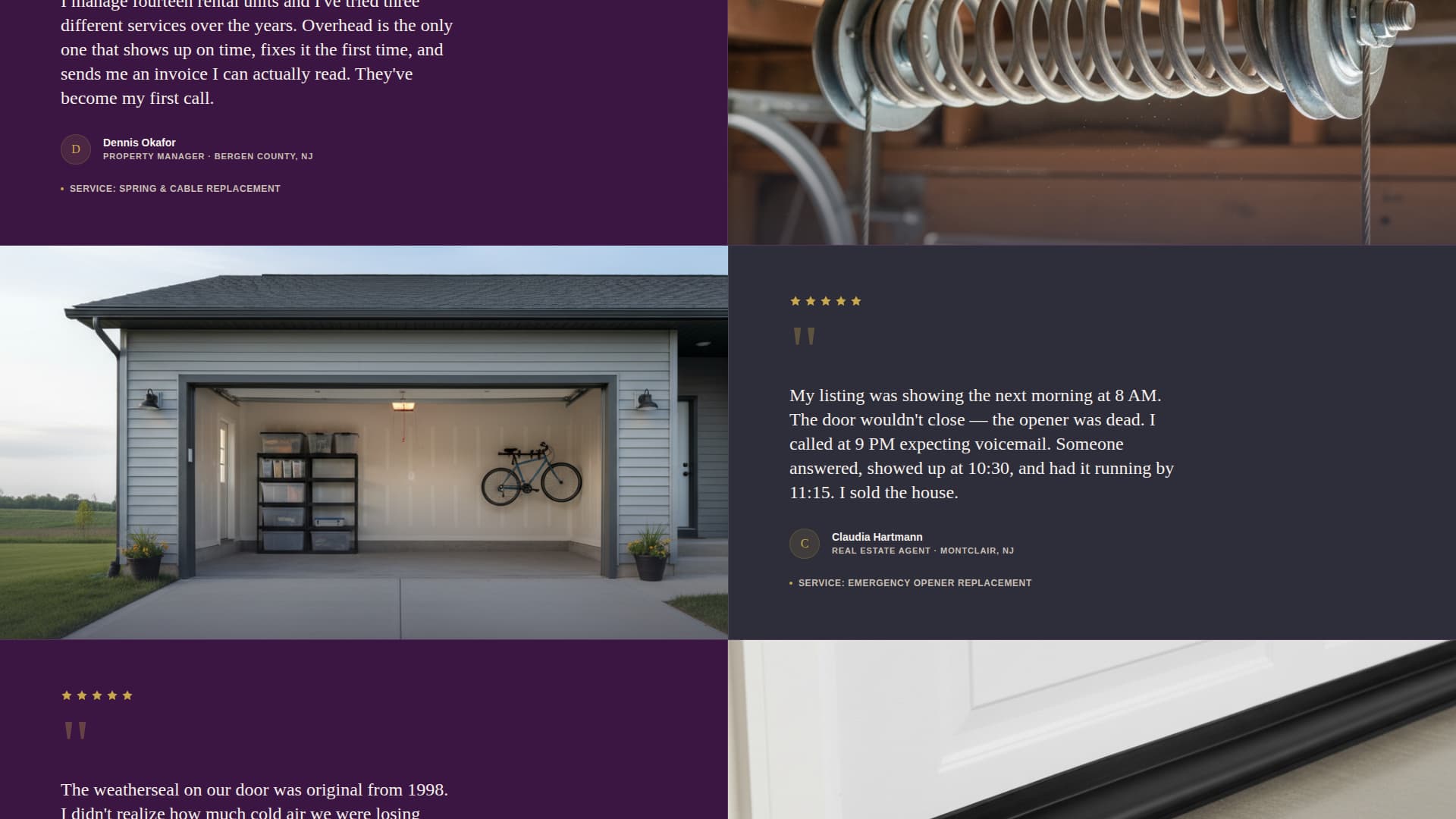 Garage Door Repair Marketing Specialist Reviews Website Template