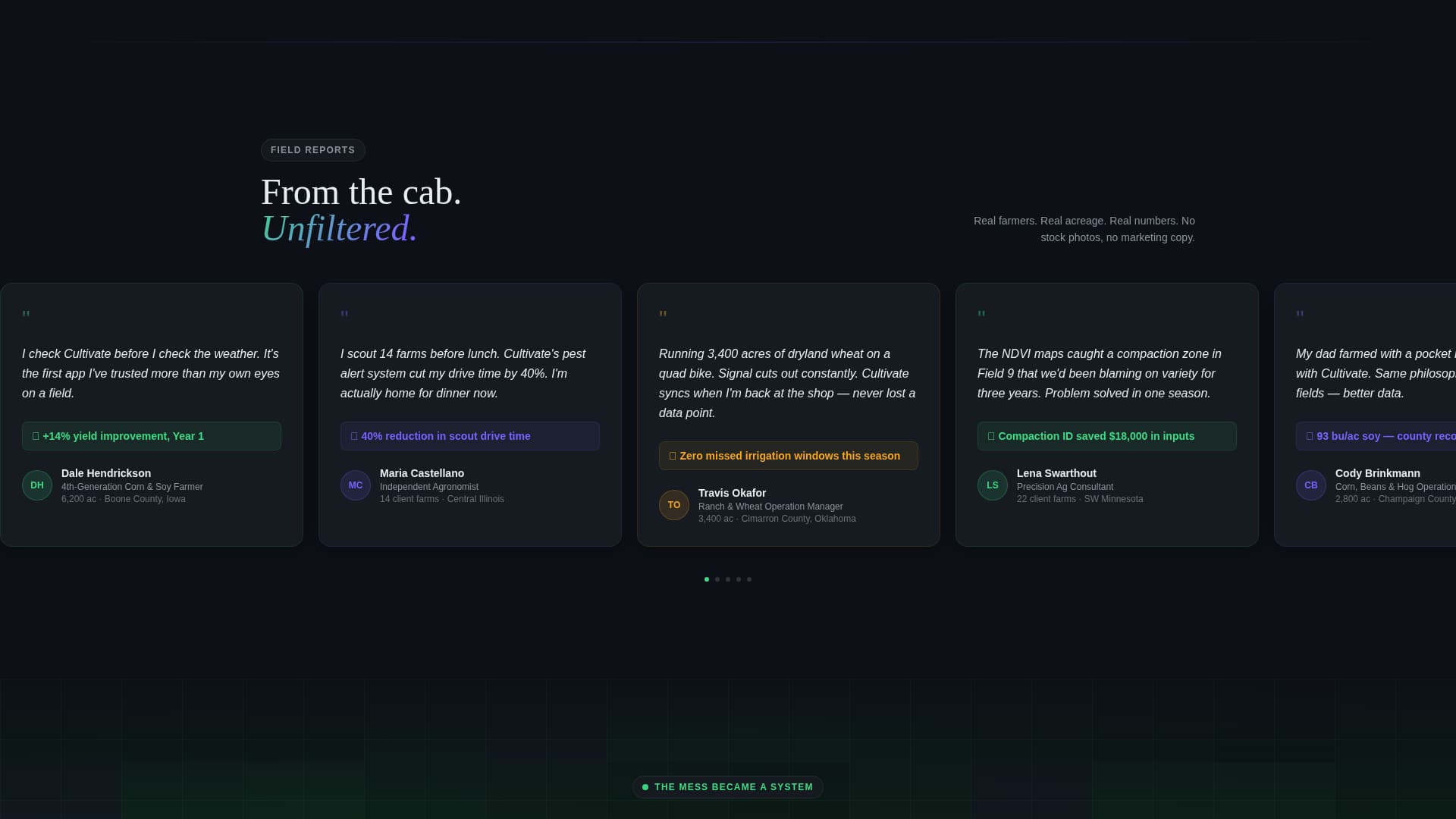 Cultivate - Intelligent Agriculture Landing Page Template