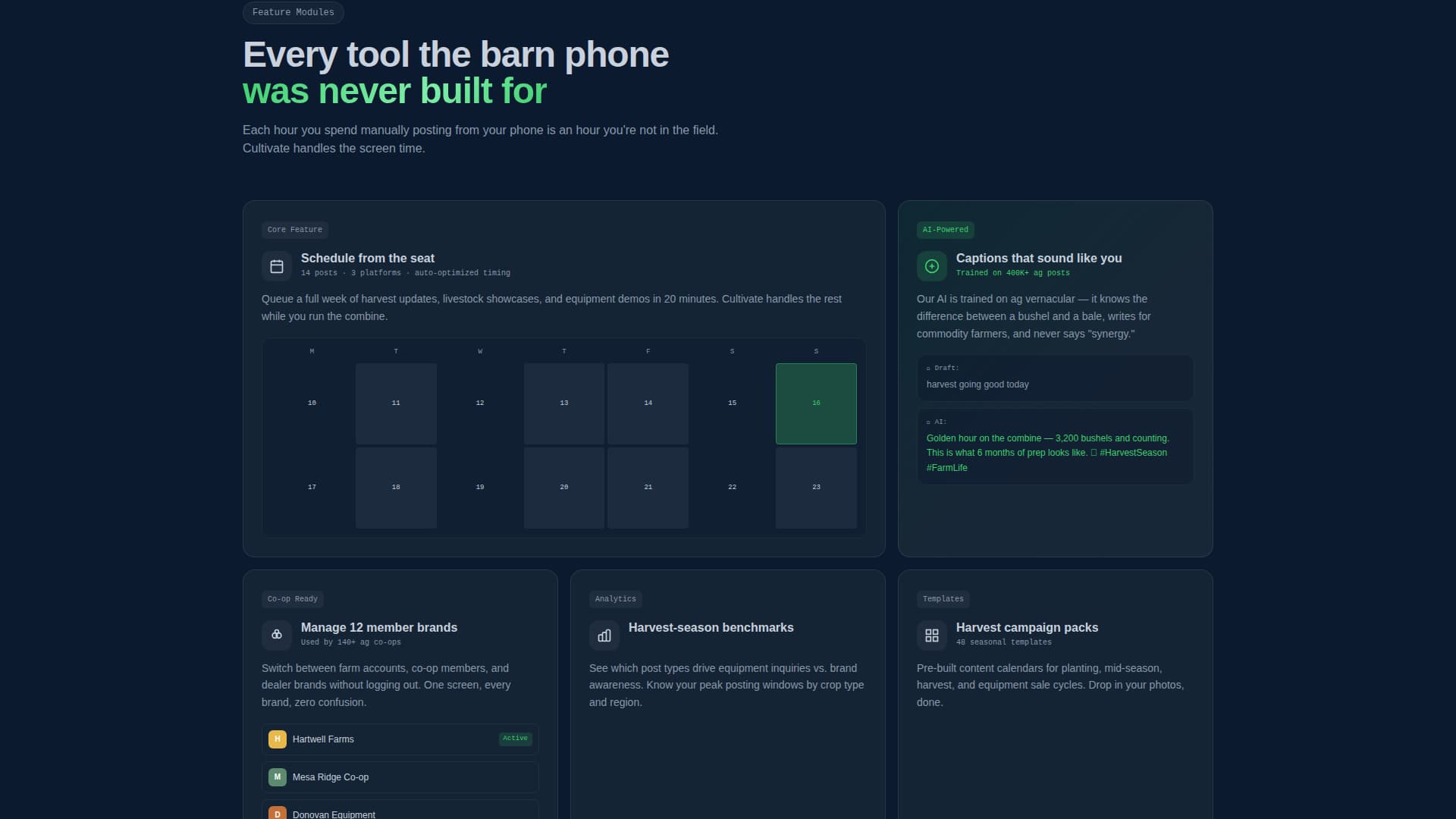 Agriculture Software Cost Calculator Website Template