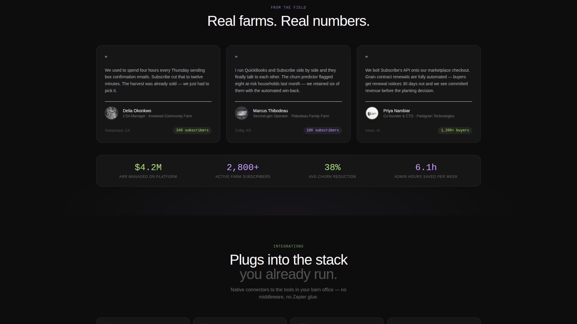 Subscribe - Powerful Agriculture Landing Page Template