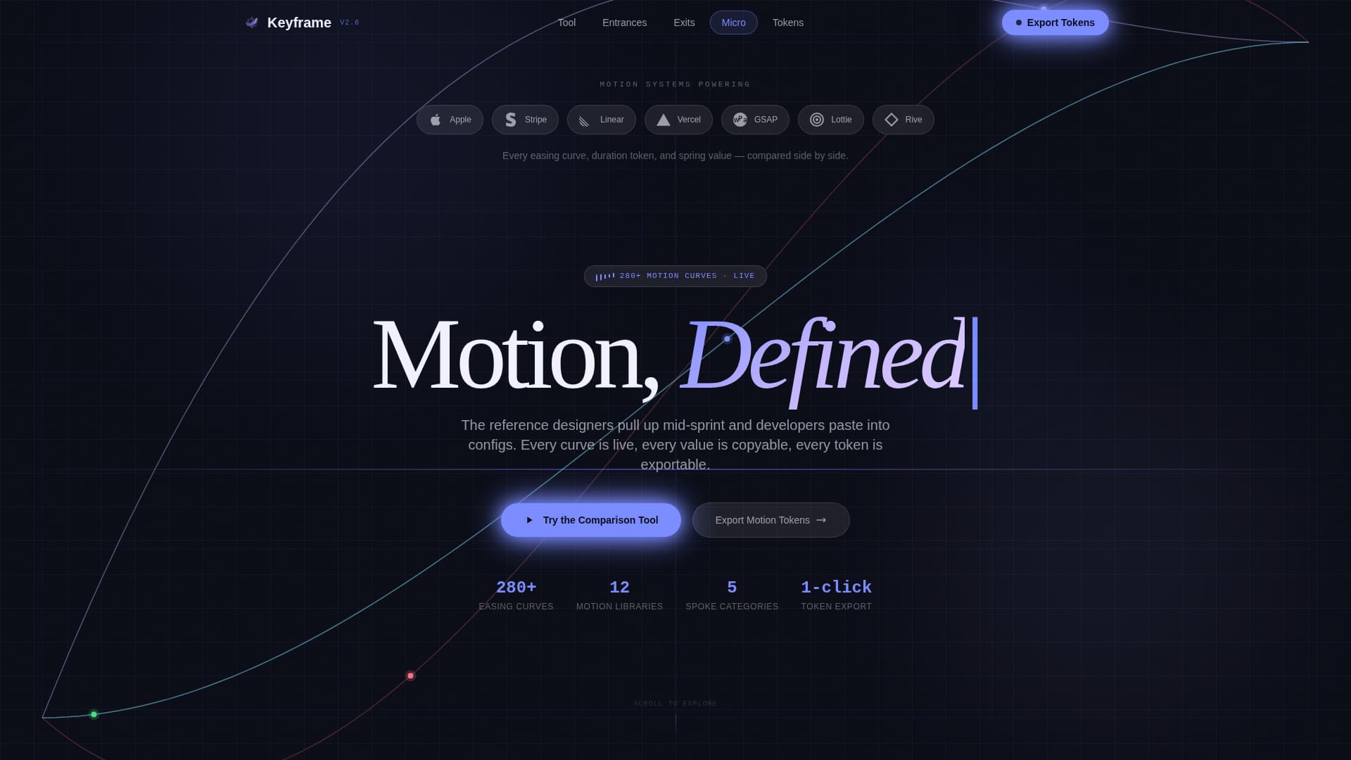 Keyframe - Dynamic Motion Landing Page Template