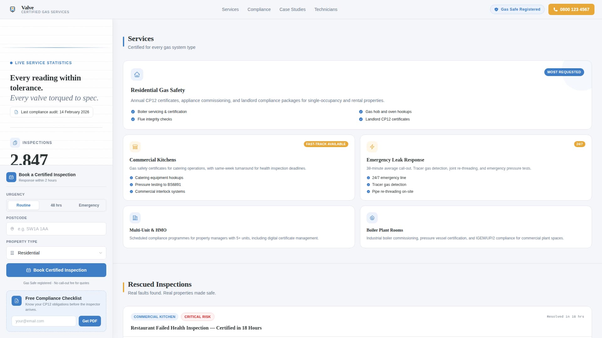 Conduit — Expert Gas Fitting Landing Page Template