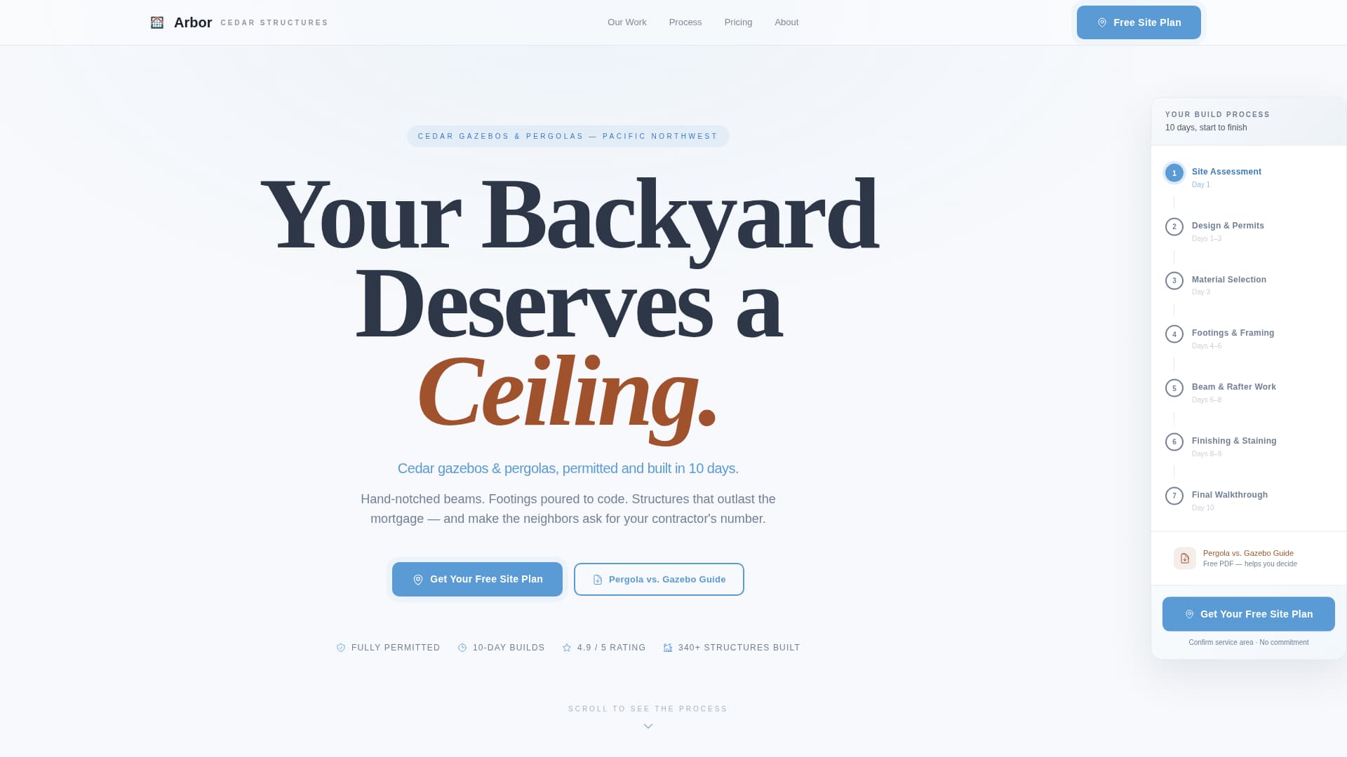 Gazebo & Pergola Builder Business Education Website Template