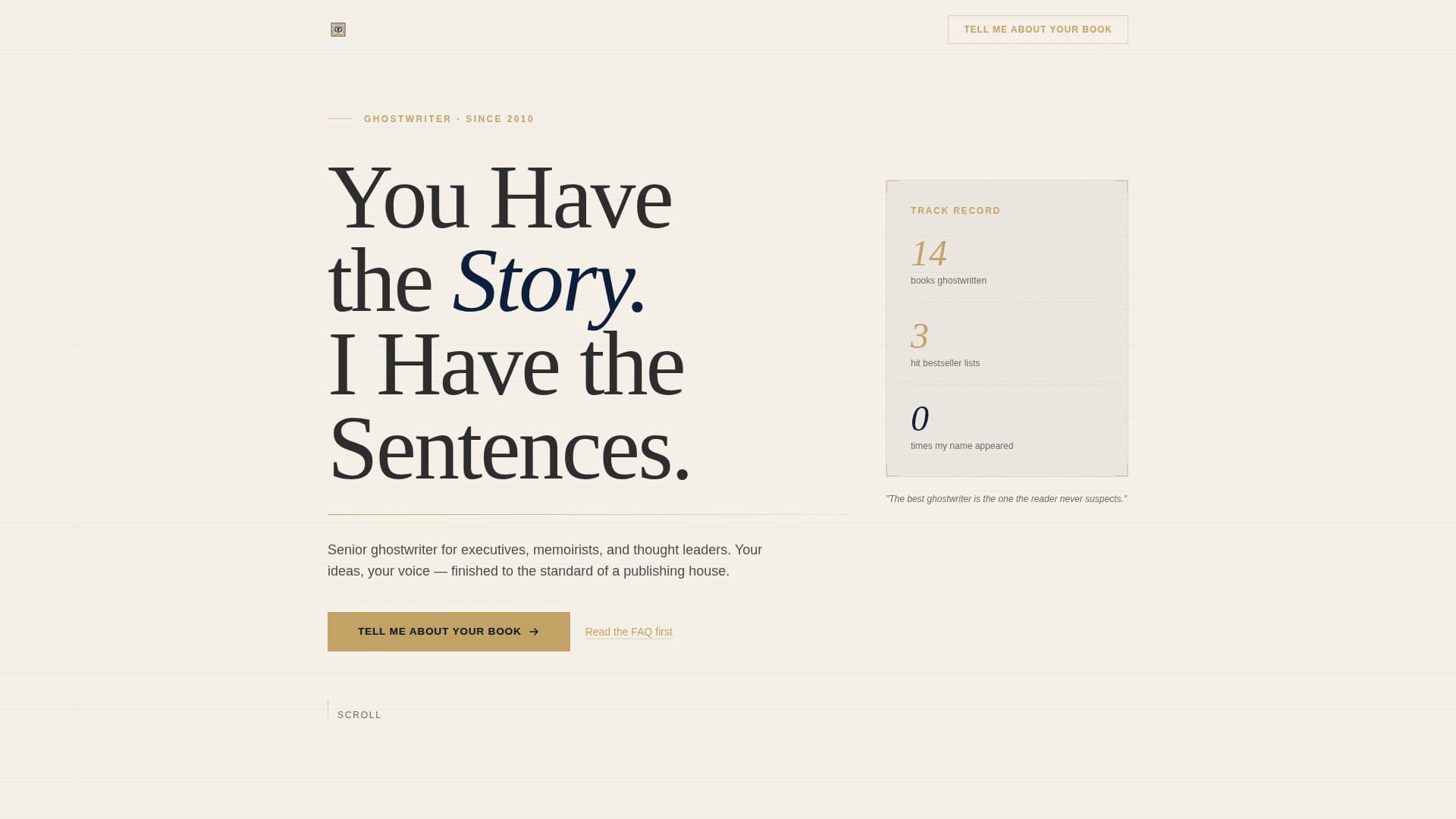 Ghostpen - Authoritative Ghostwriter Landing Page Template