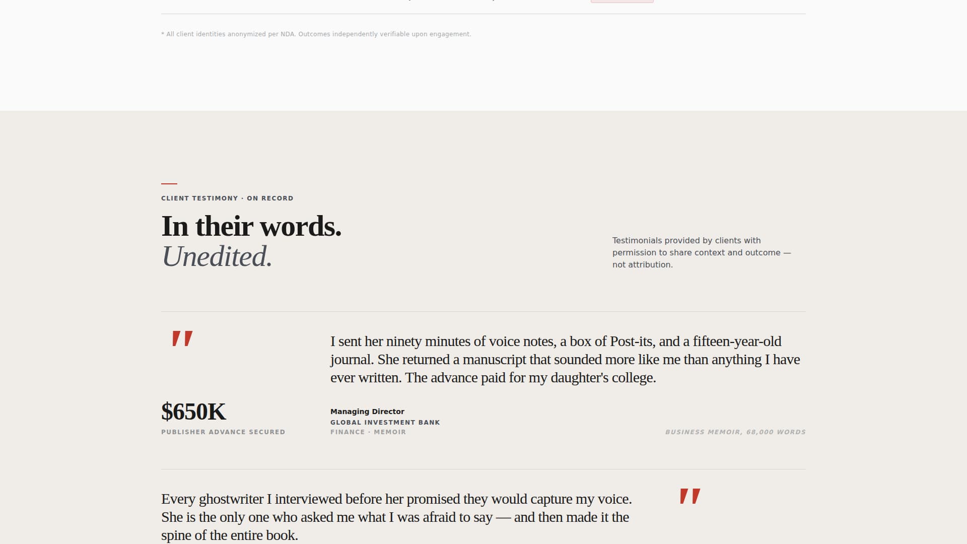 Byline — Credible Professional Writer Landing Page Template