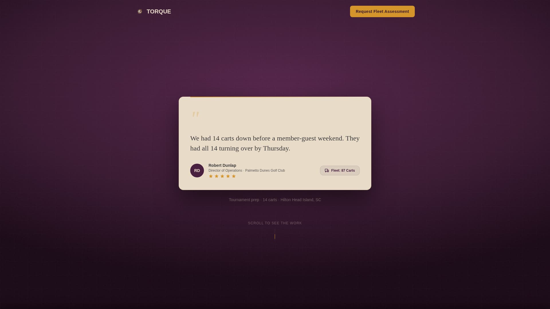 Torque - Precision Fleet Landing Page Template